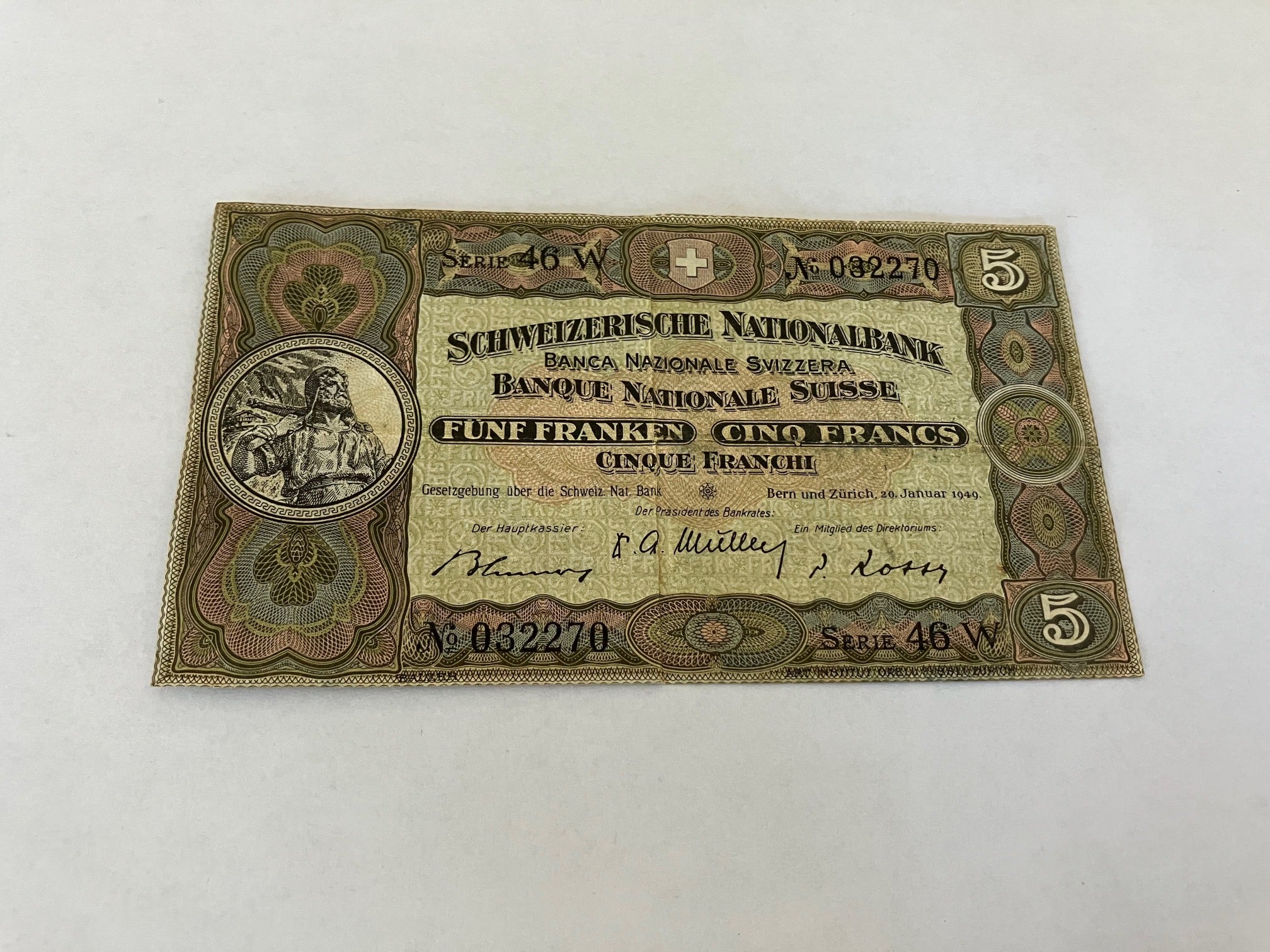 5 Francs Switzerland 1949