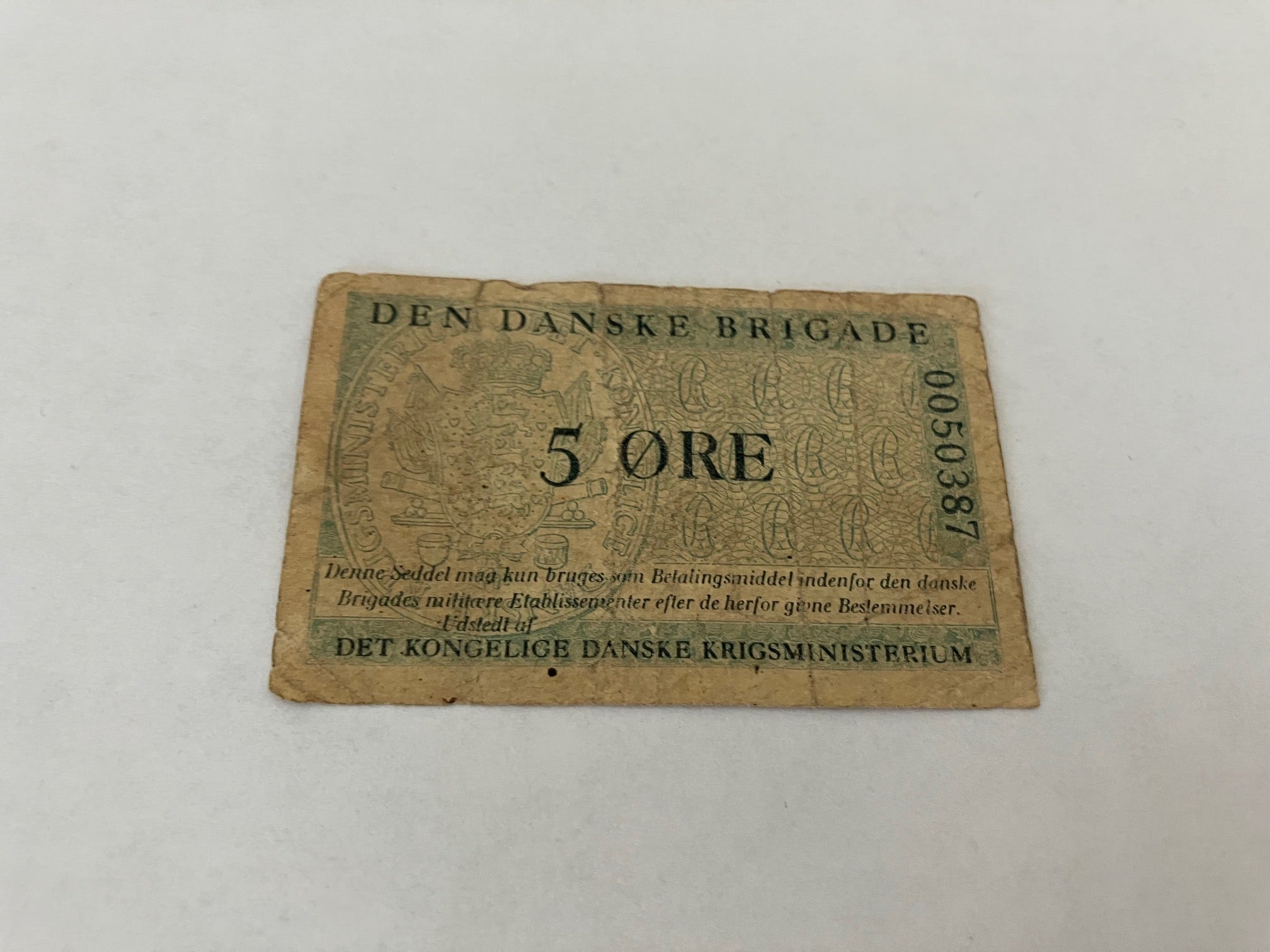 5 Øre Den Danske Brigade - Slidt