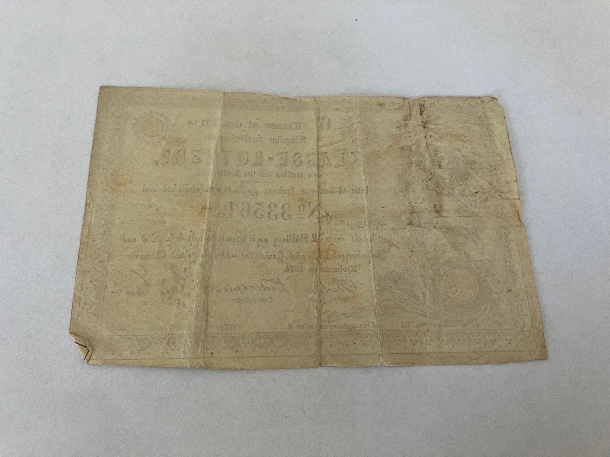 Klasse-lotteri 1874