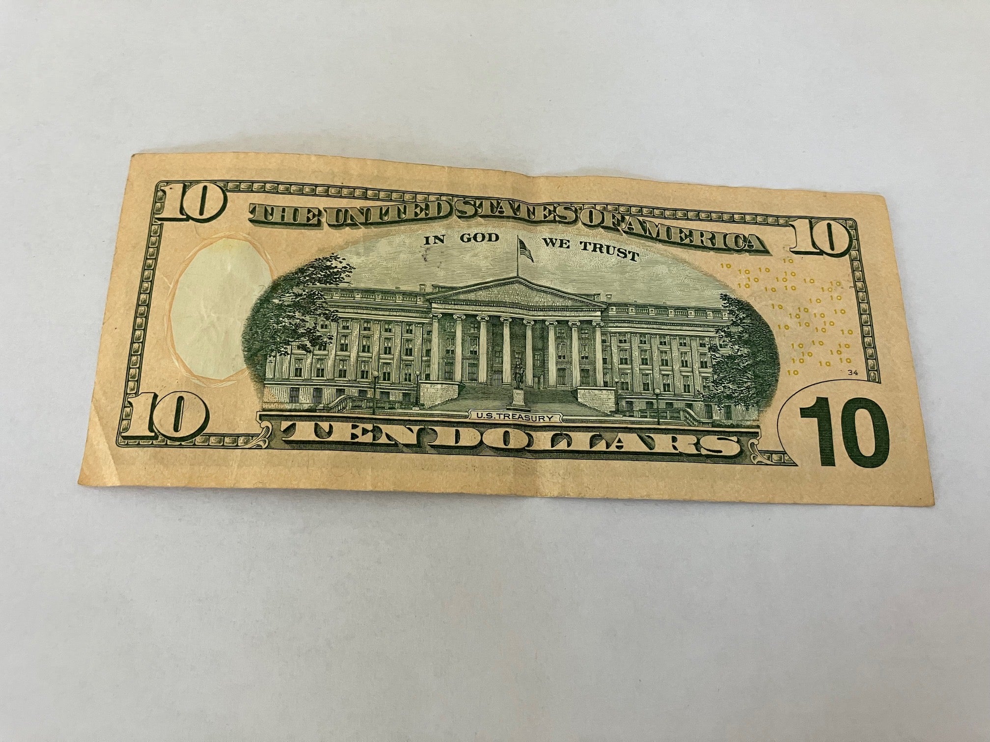10 Dollars USA 2013 - Bemærk kuglepen