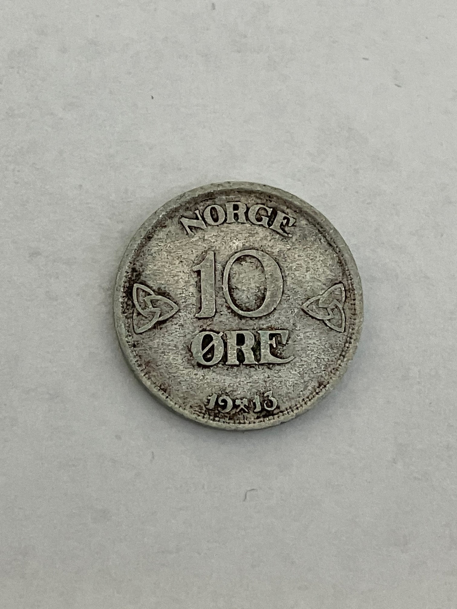 10 Øre 1913 Norge - Renset