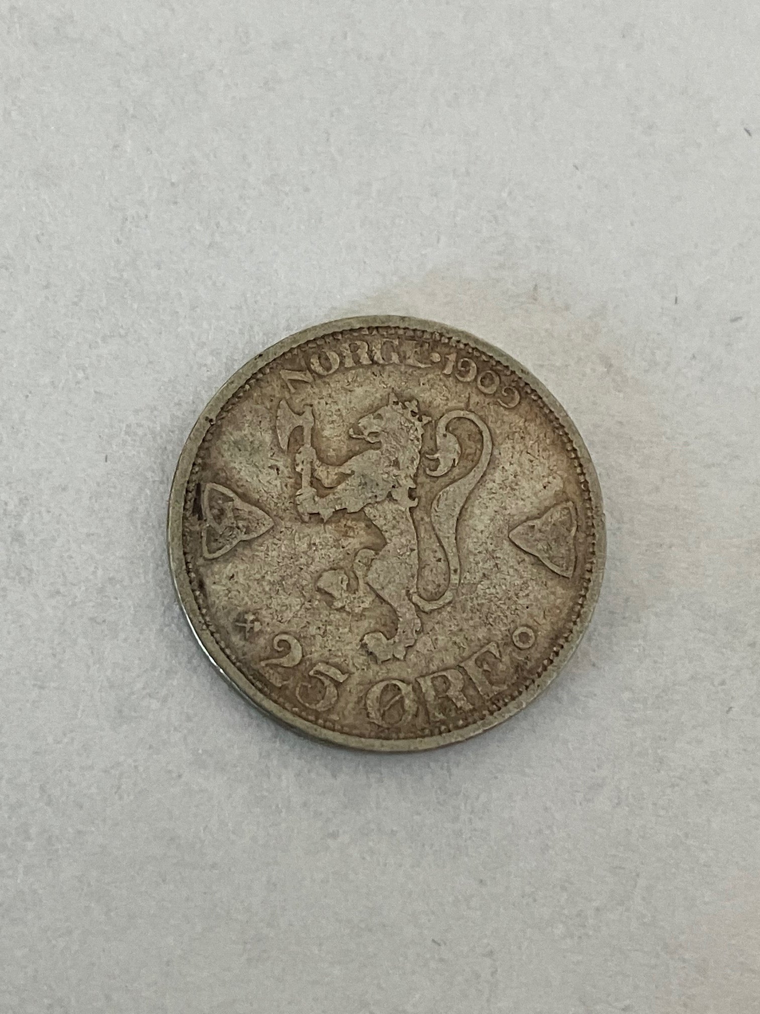 25 Øre 1909 Norge