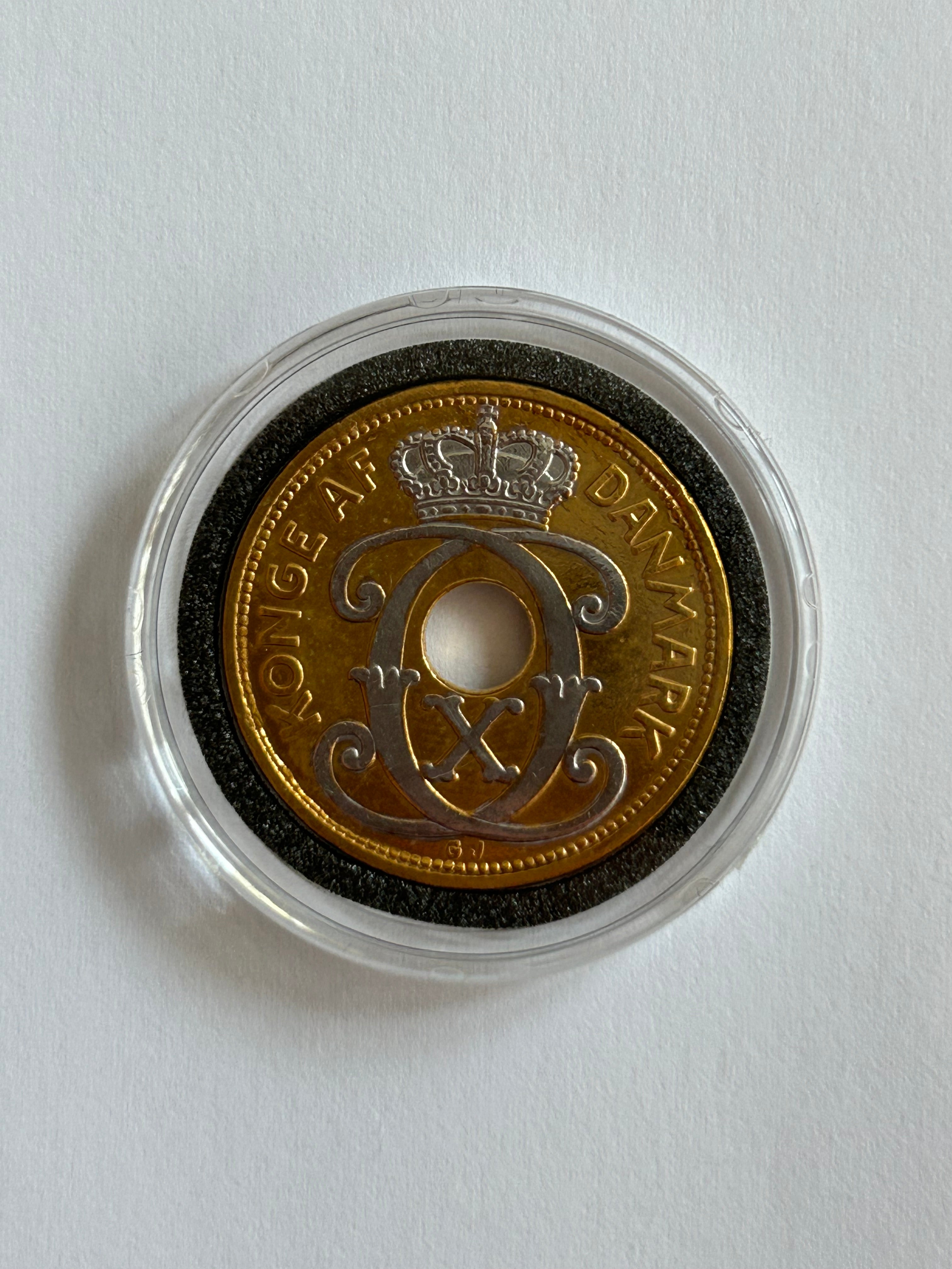 5 Øre 1937 N Sølvbelagt