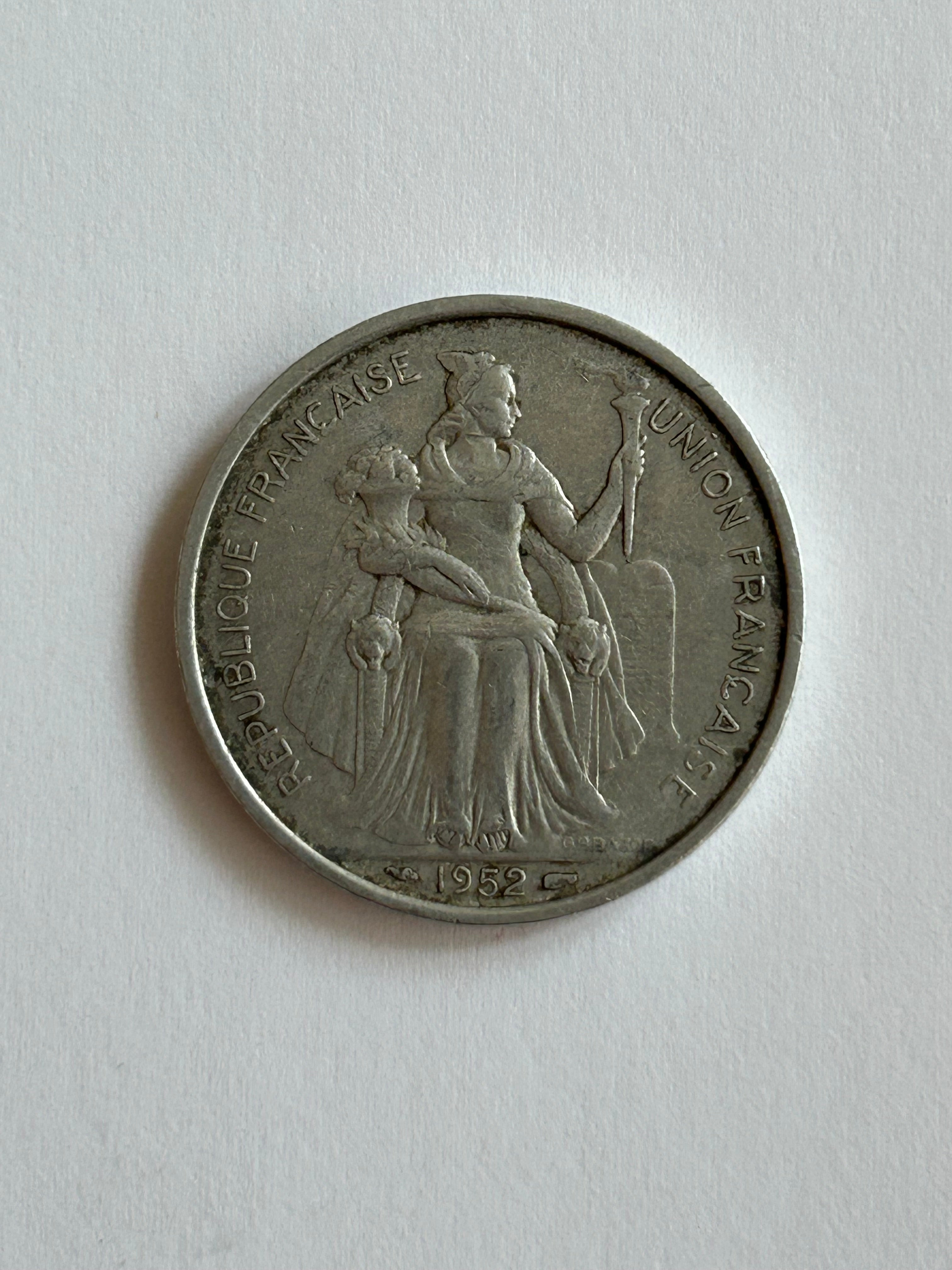 5 Francs New Caledonia 1952
