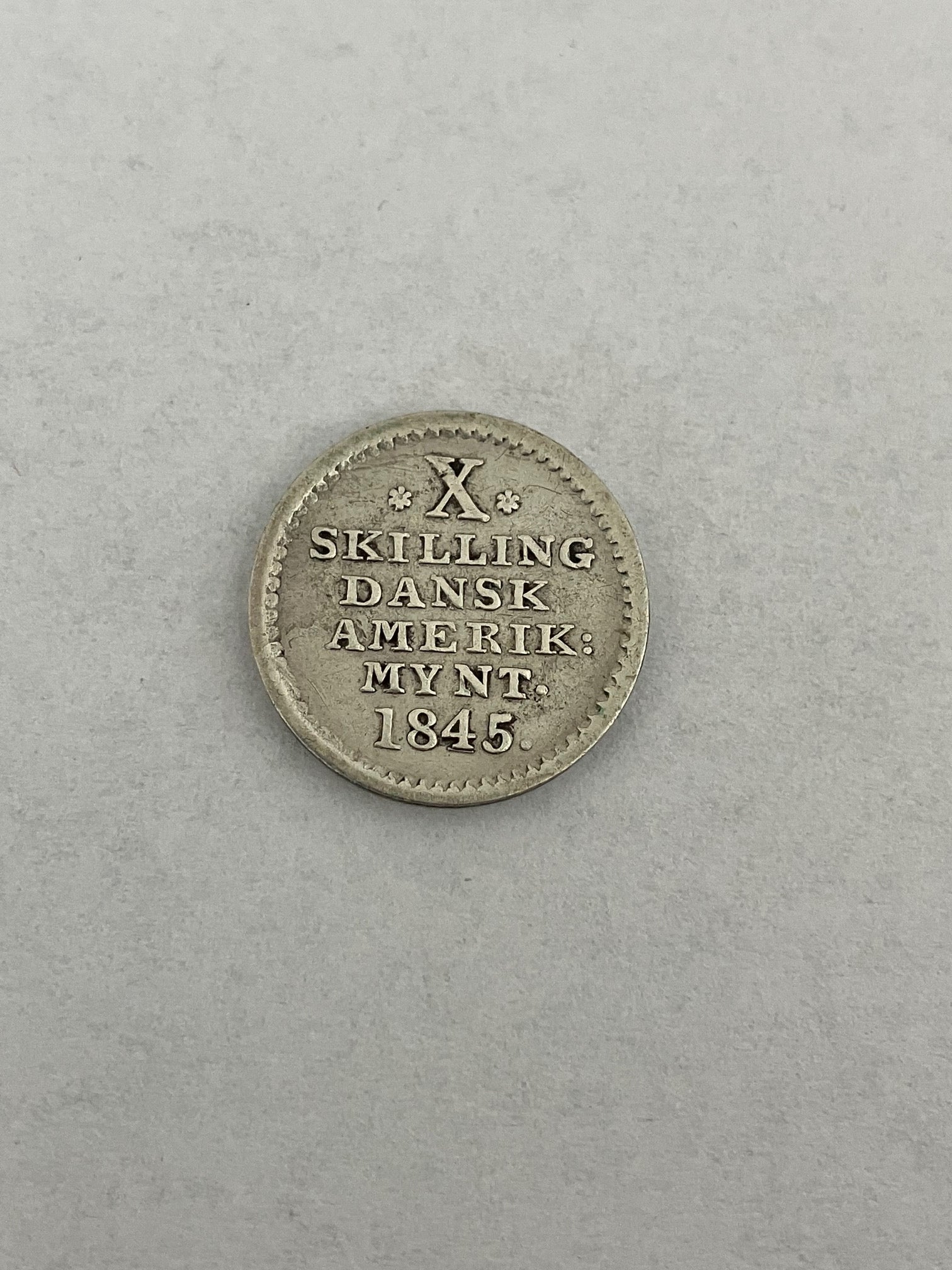 10 Skilling Dansk Vestindien 1845