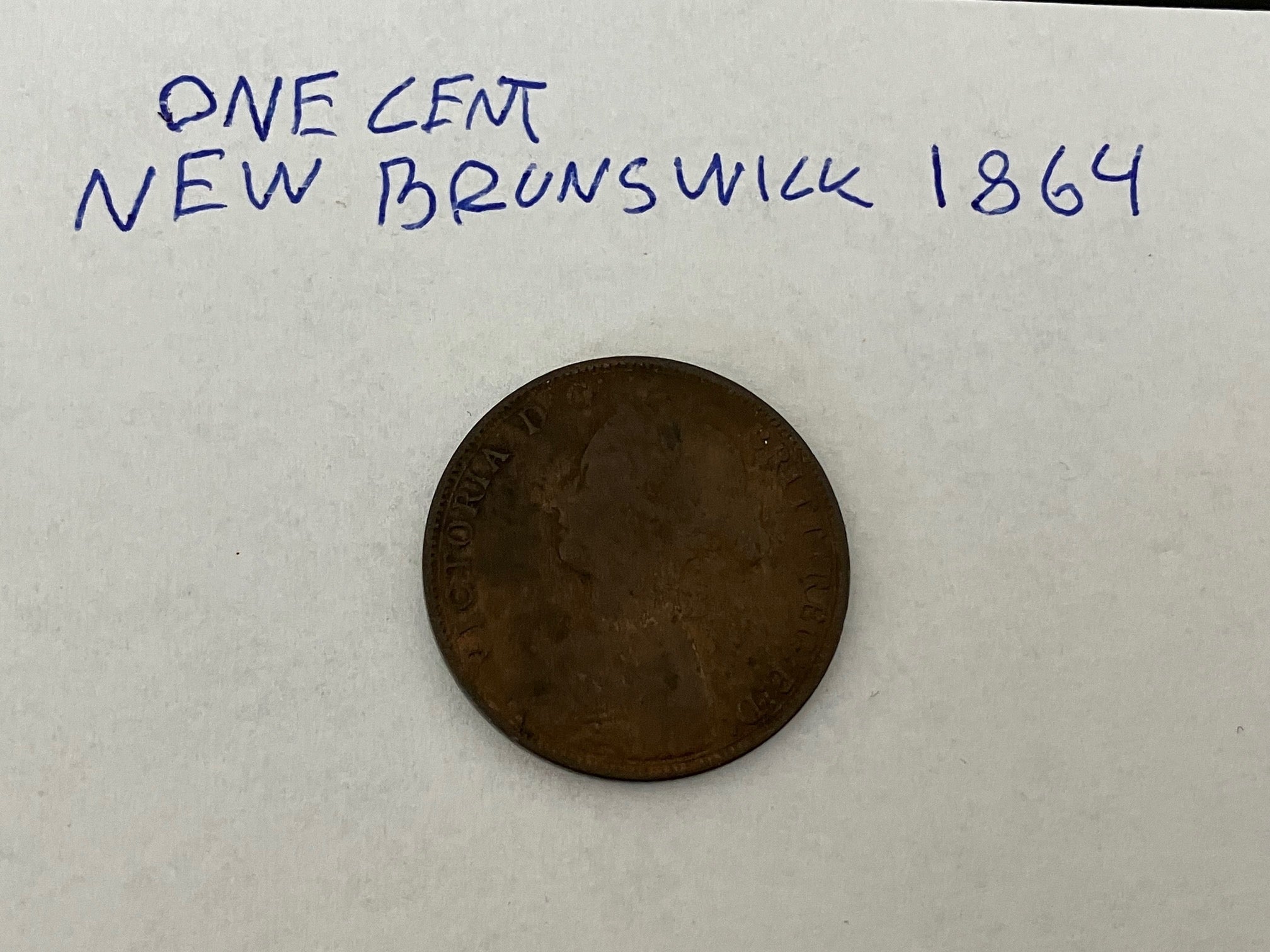 One Cent New Brunswick 1864