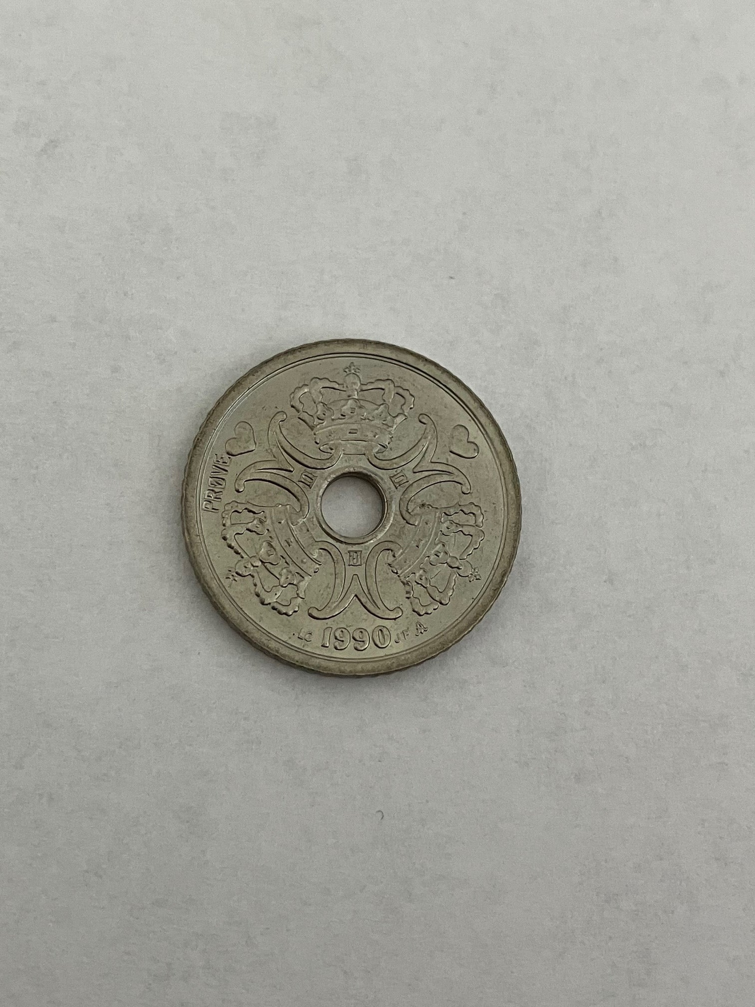 1 Krone 1990 Prøvemønt