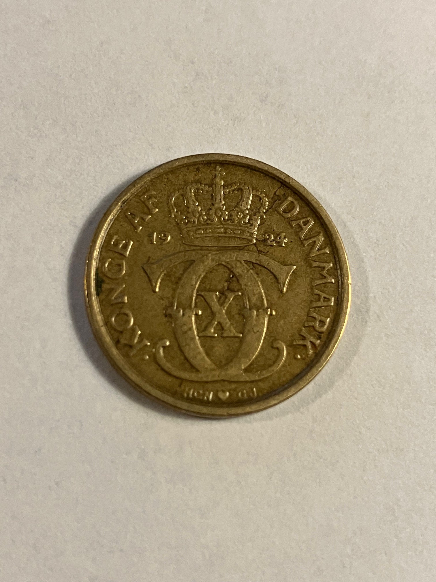 1/2 krone 1924 Danmark