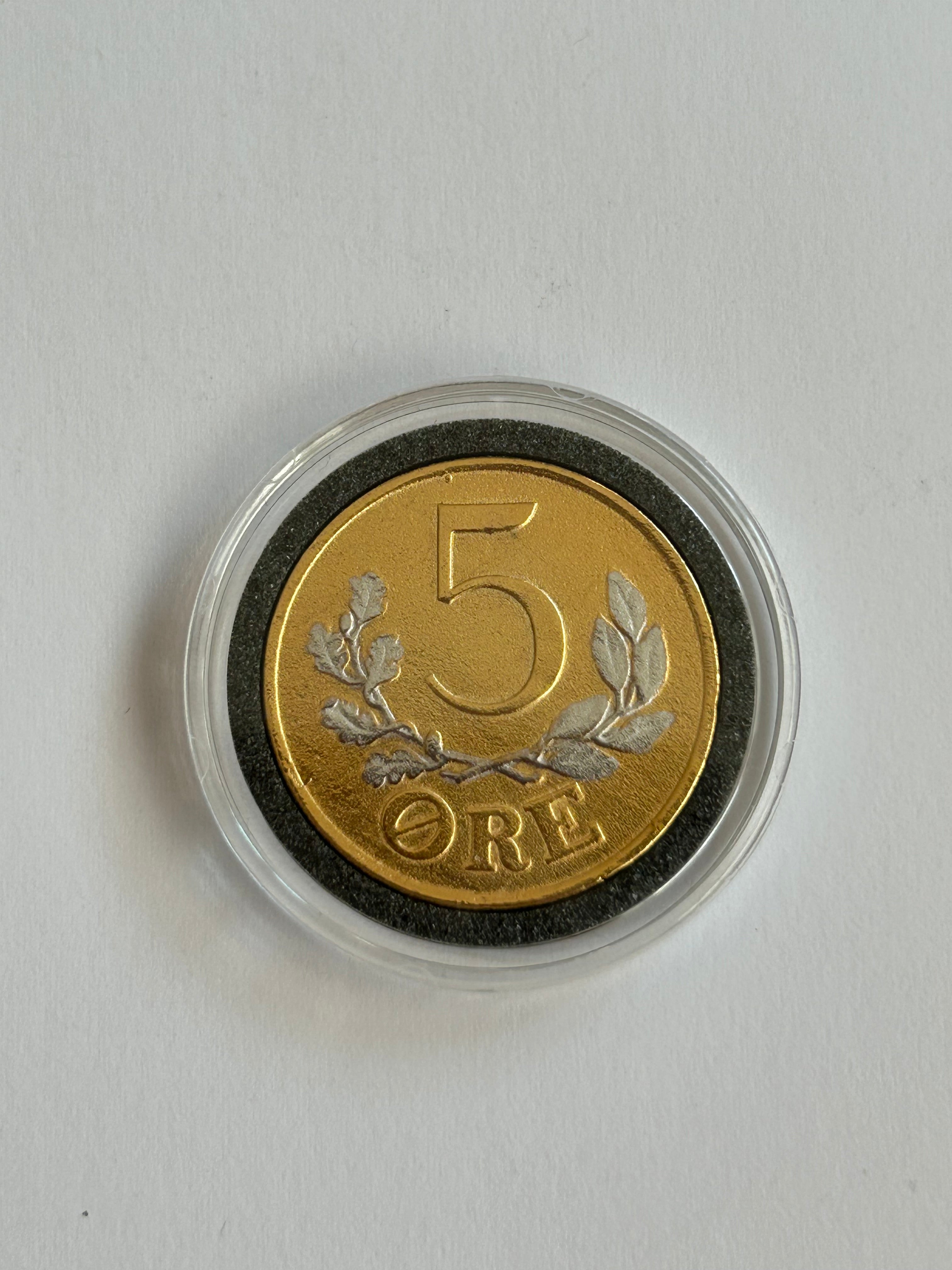 5 Øre 1943 - Forgyldt