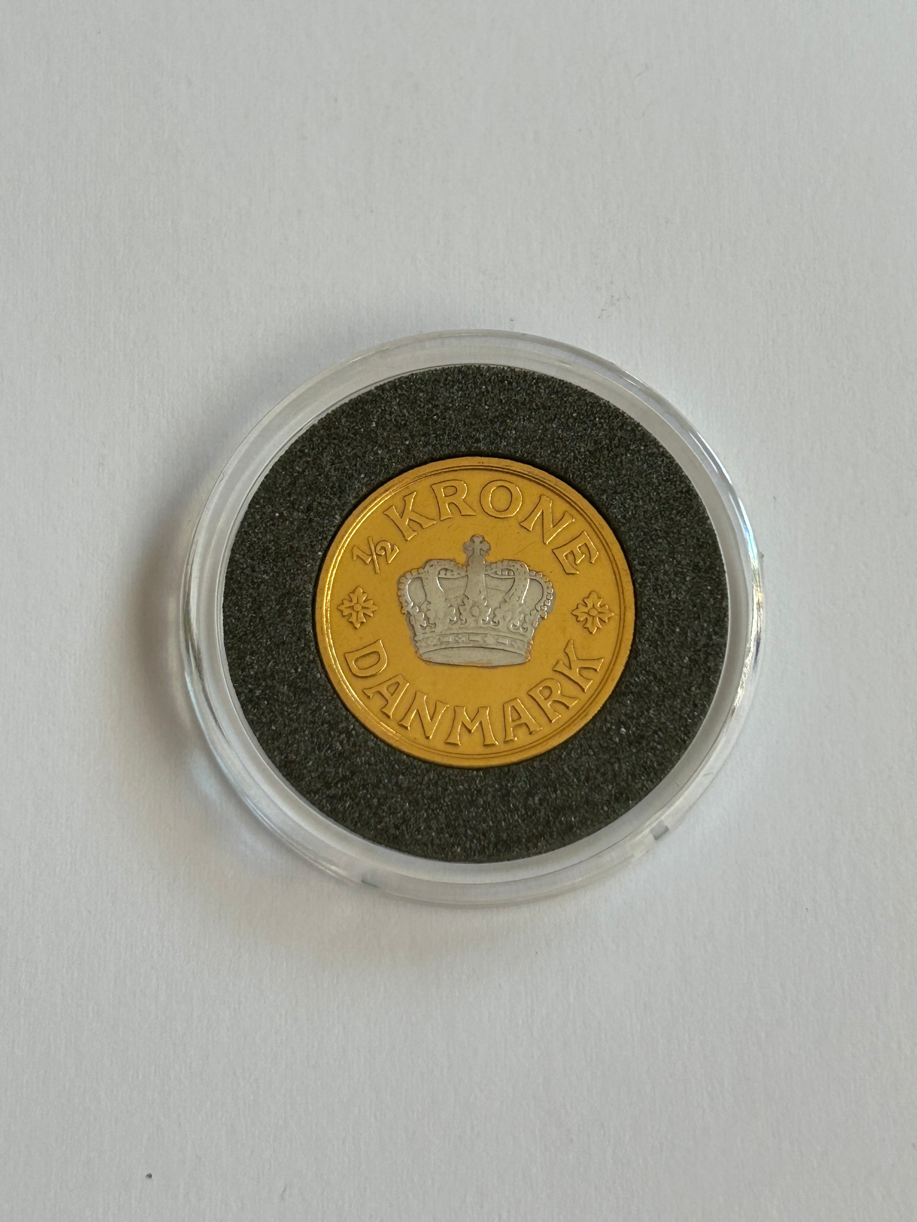1/2 Krone 1924 - Forgyldt