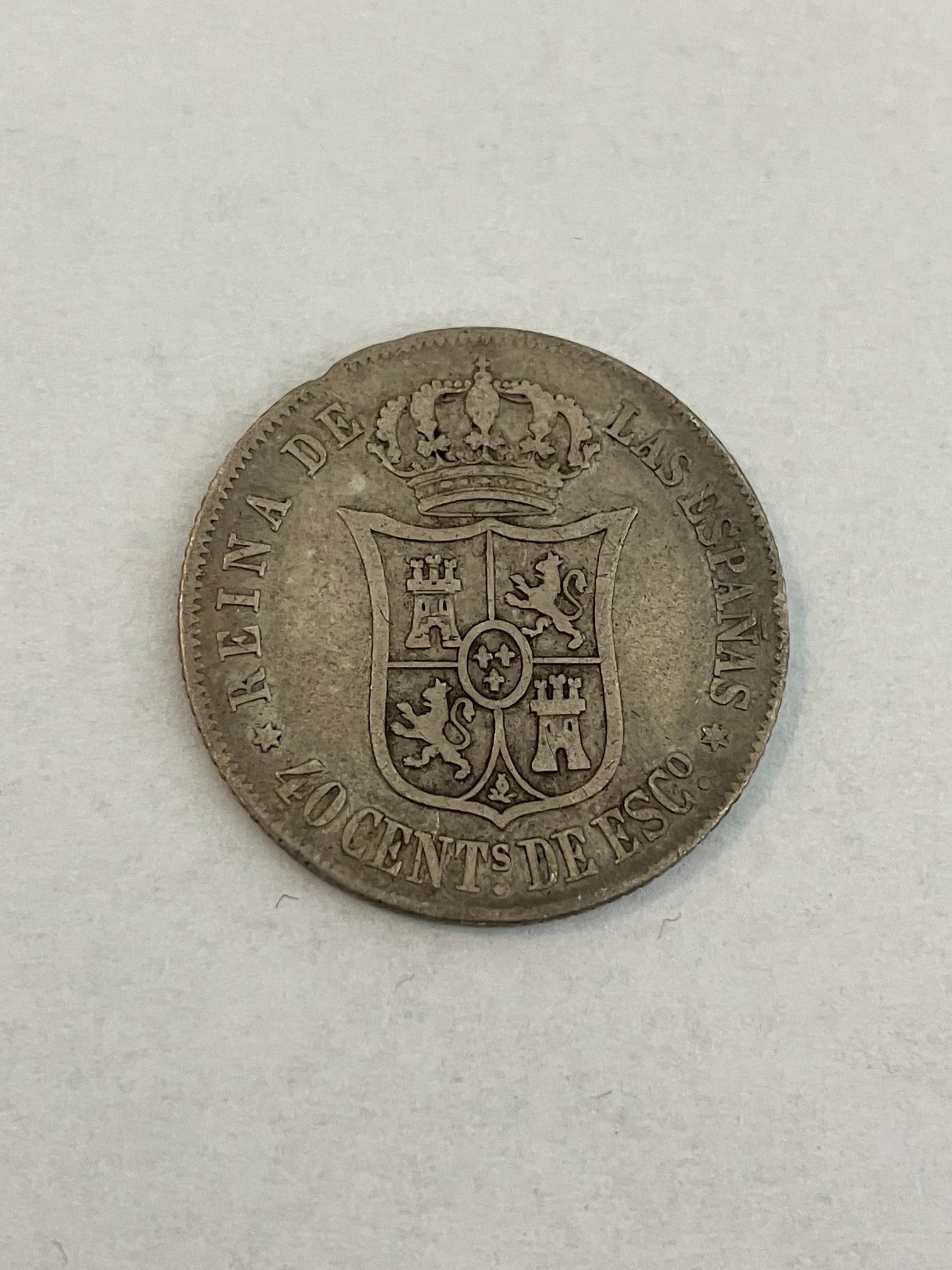 40 Centimos de Escudo 1866 Spain