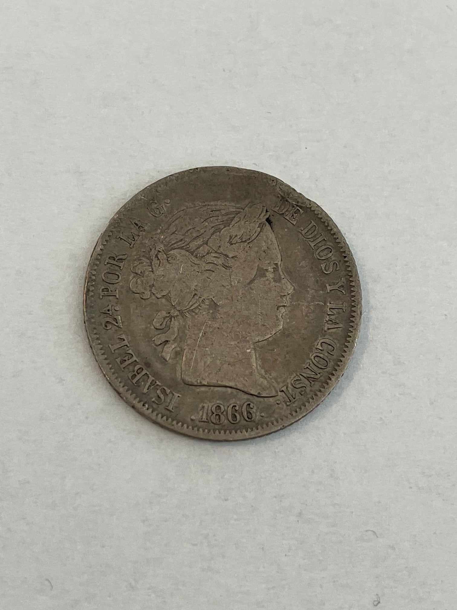 40 Centimos de Escudo 1866 Spain