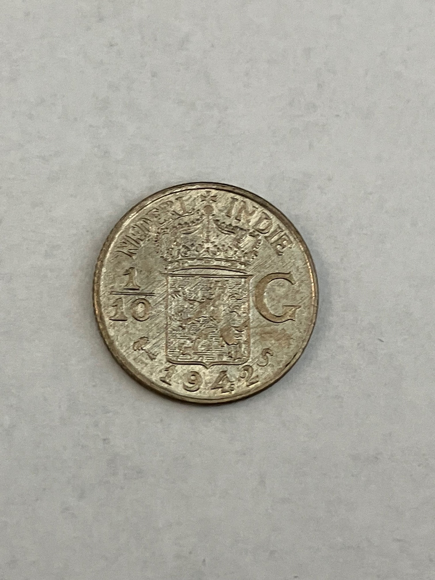 1/10 Gulden Netherlands Indie 1942