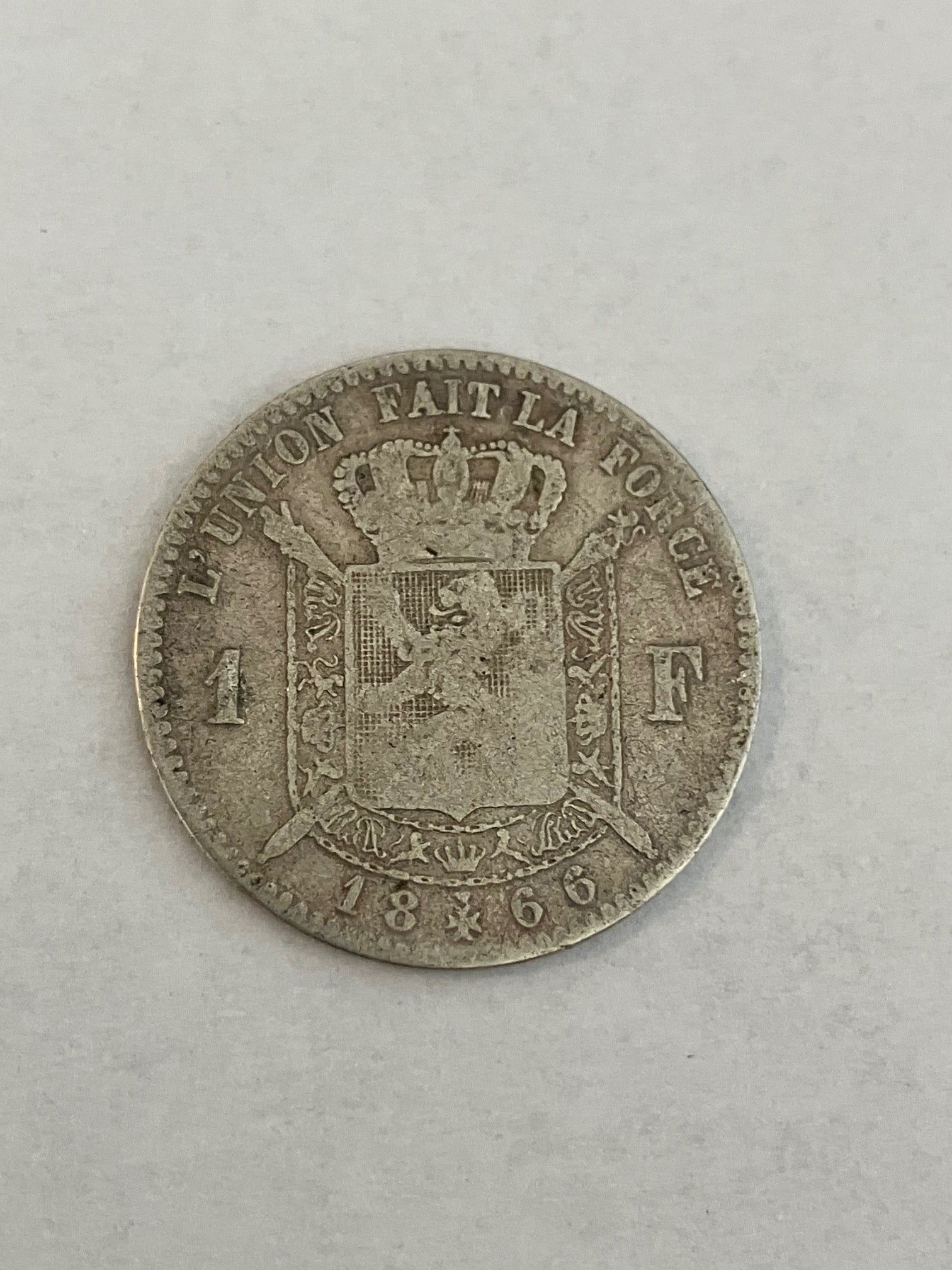 1 Franc Belgium 1866