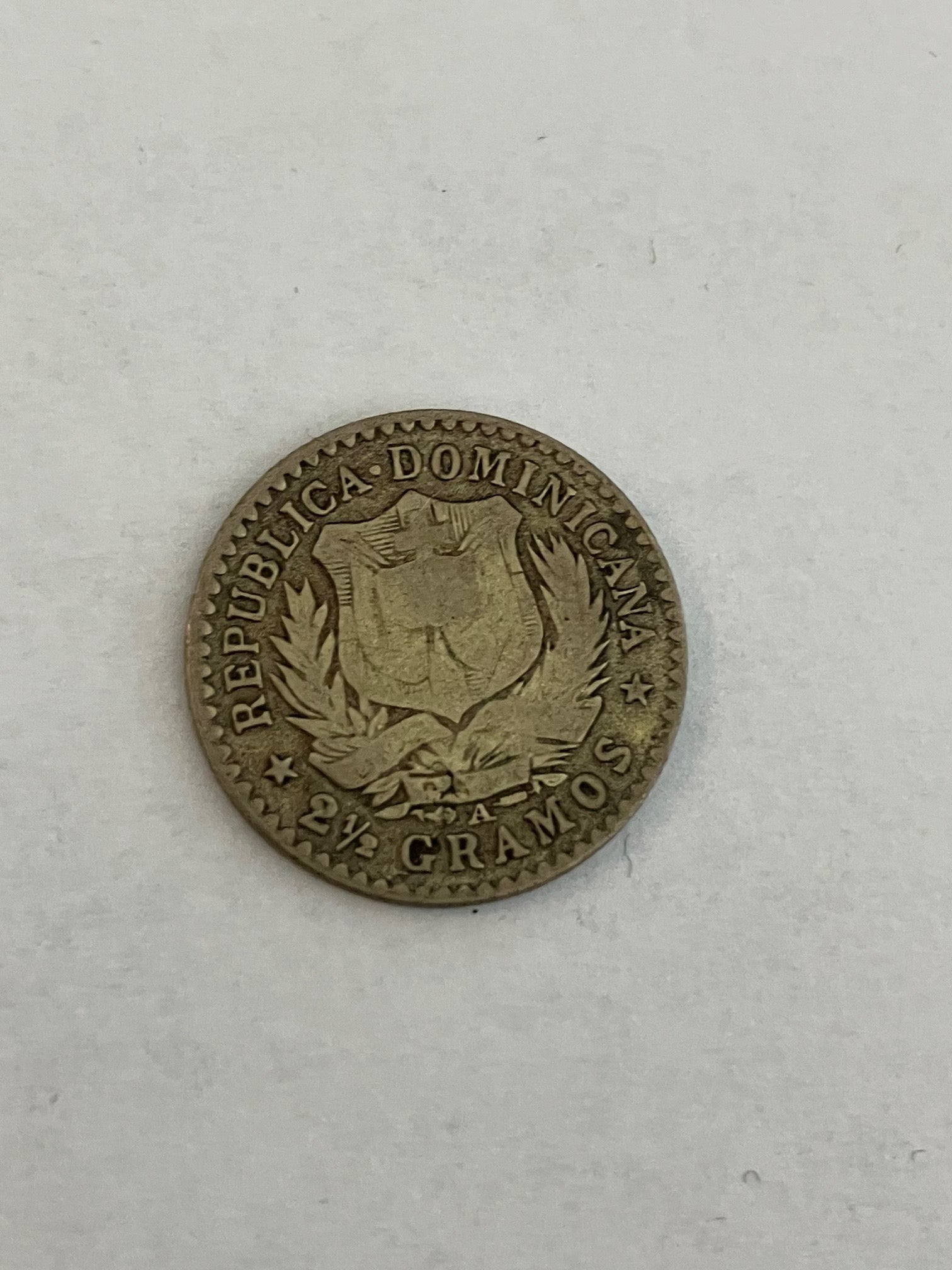 2 1/2 Gramos Dominican Republic 1897