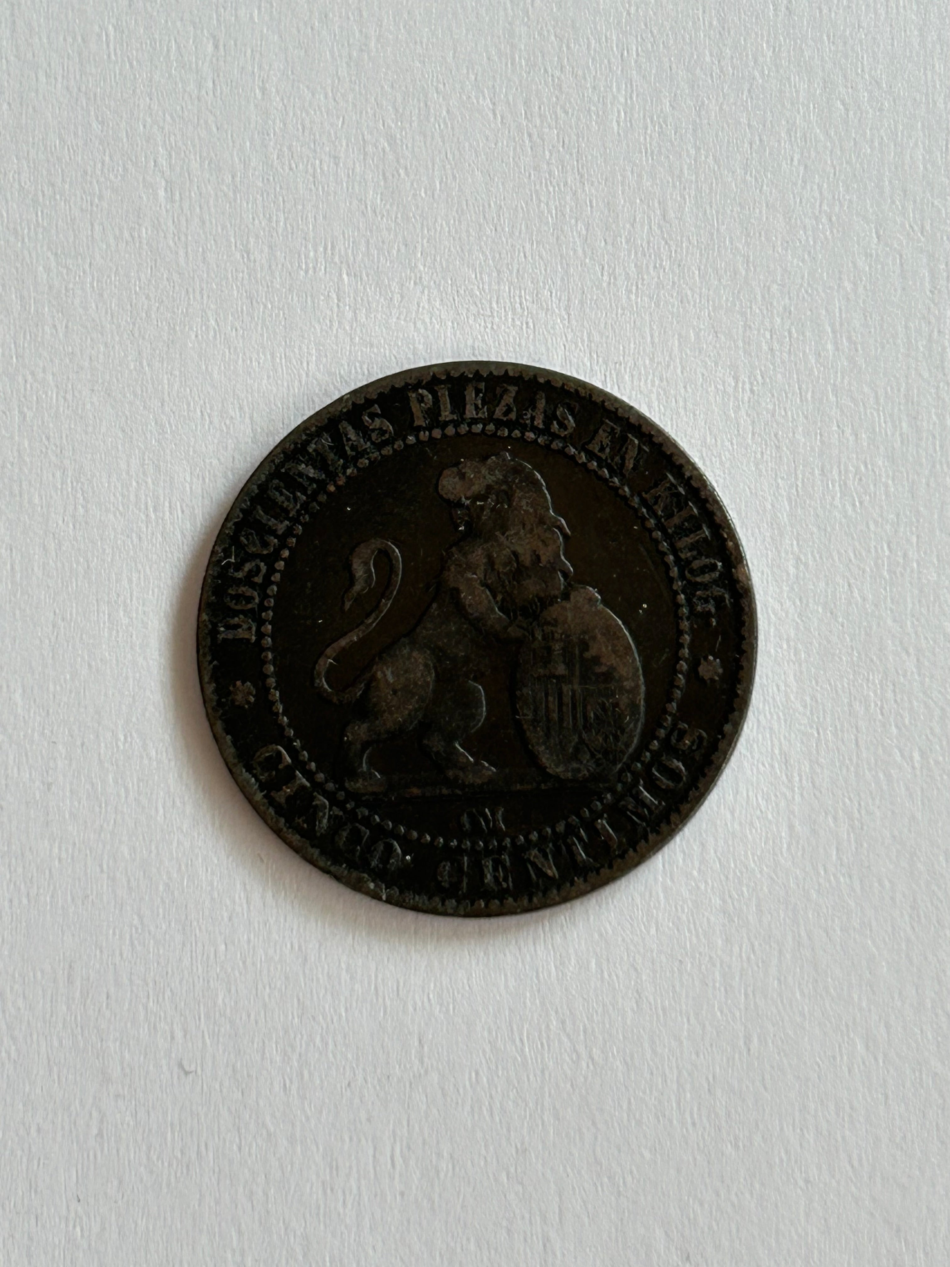 5 Gramos 1870 Spain