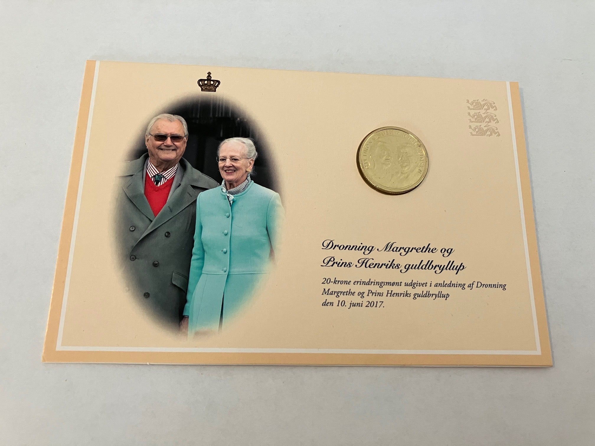 Dronning Magrethe og Prins Henriks Guldbryllup 20 Kroner 2017