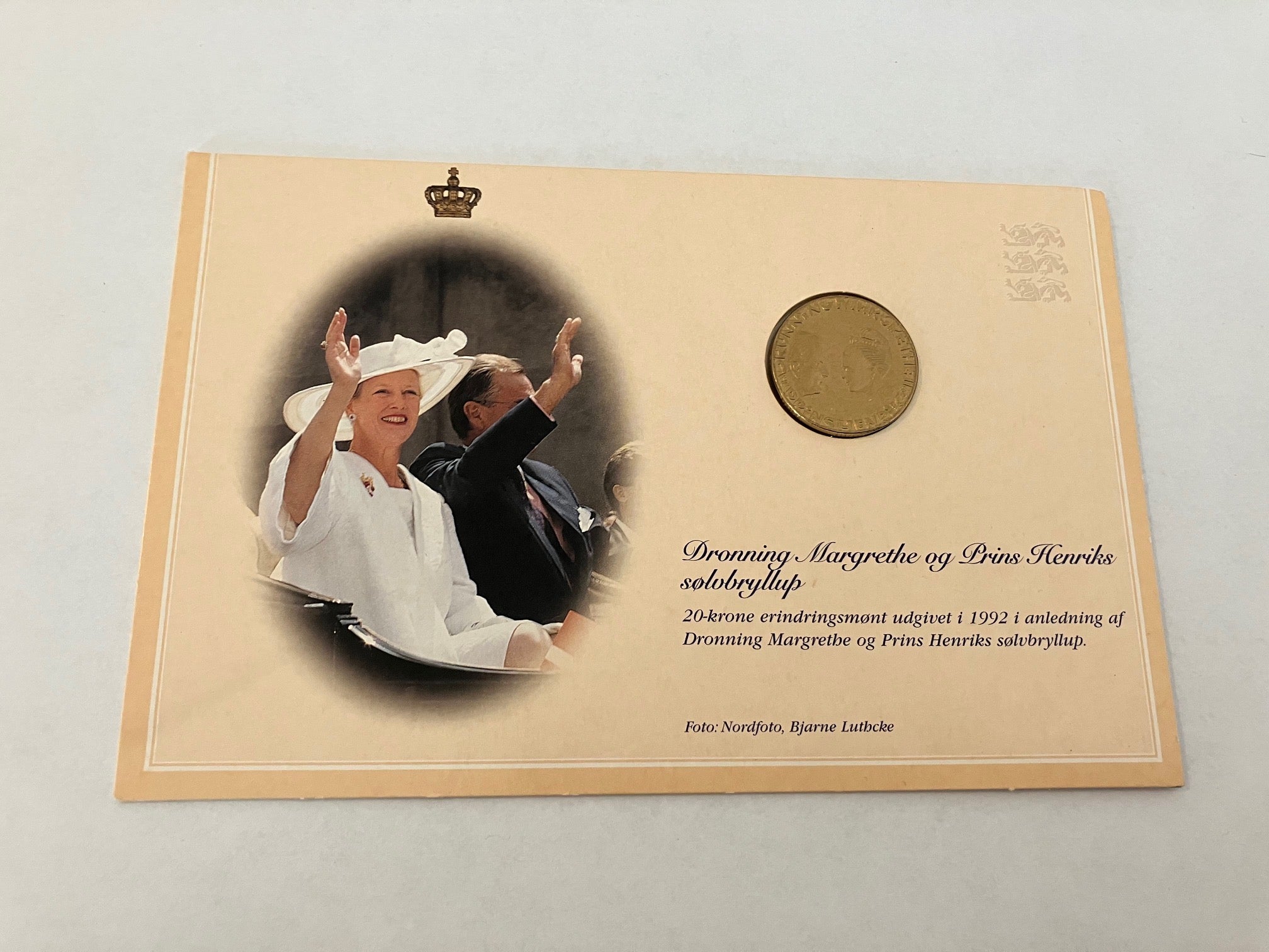 20 Kroner Dronning Magrethe Og Prins Henriks Sølvbryllup 1992