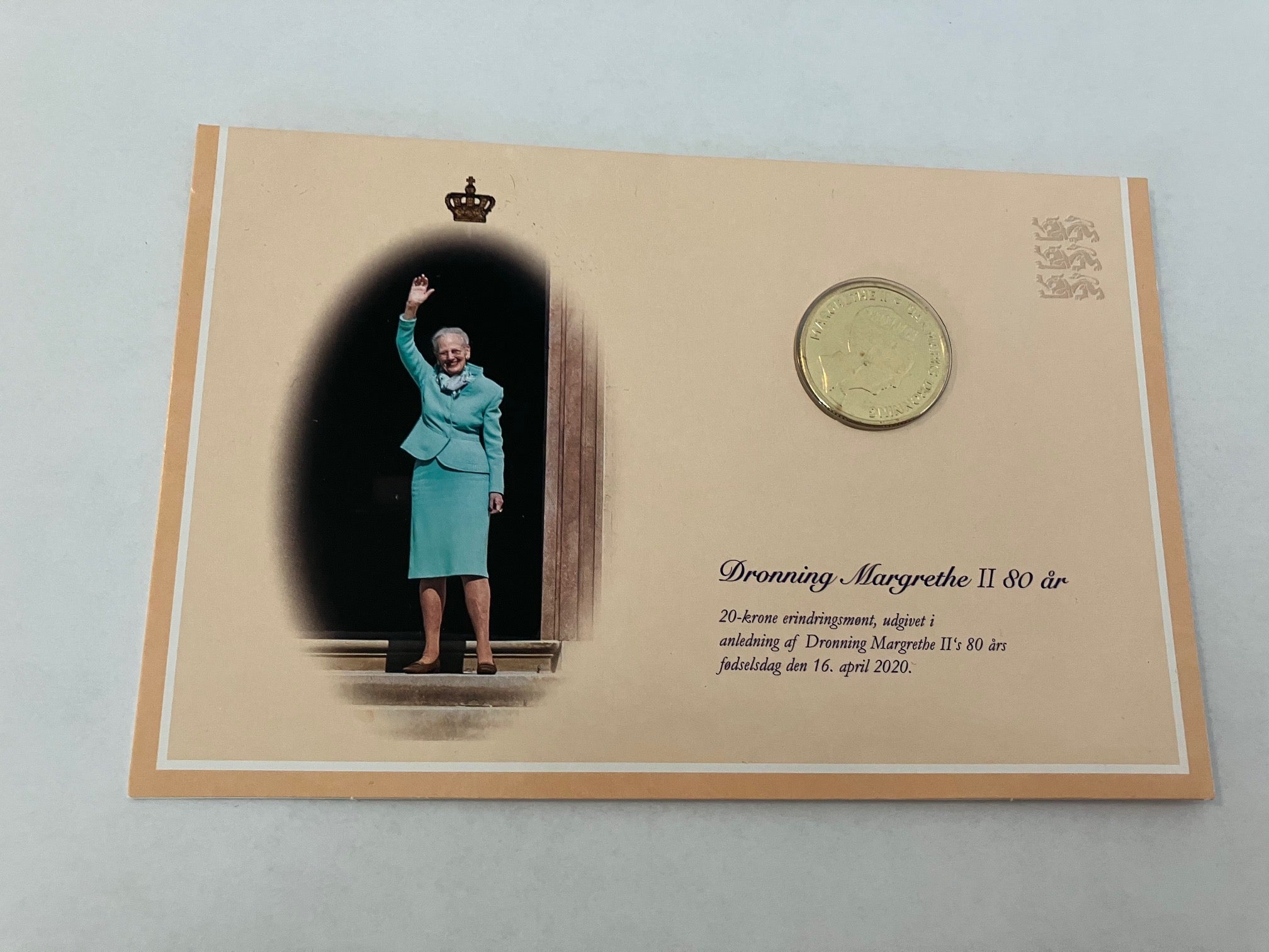20 Kroner Dronning Magrethe II 80 år