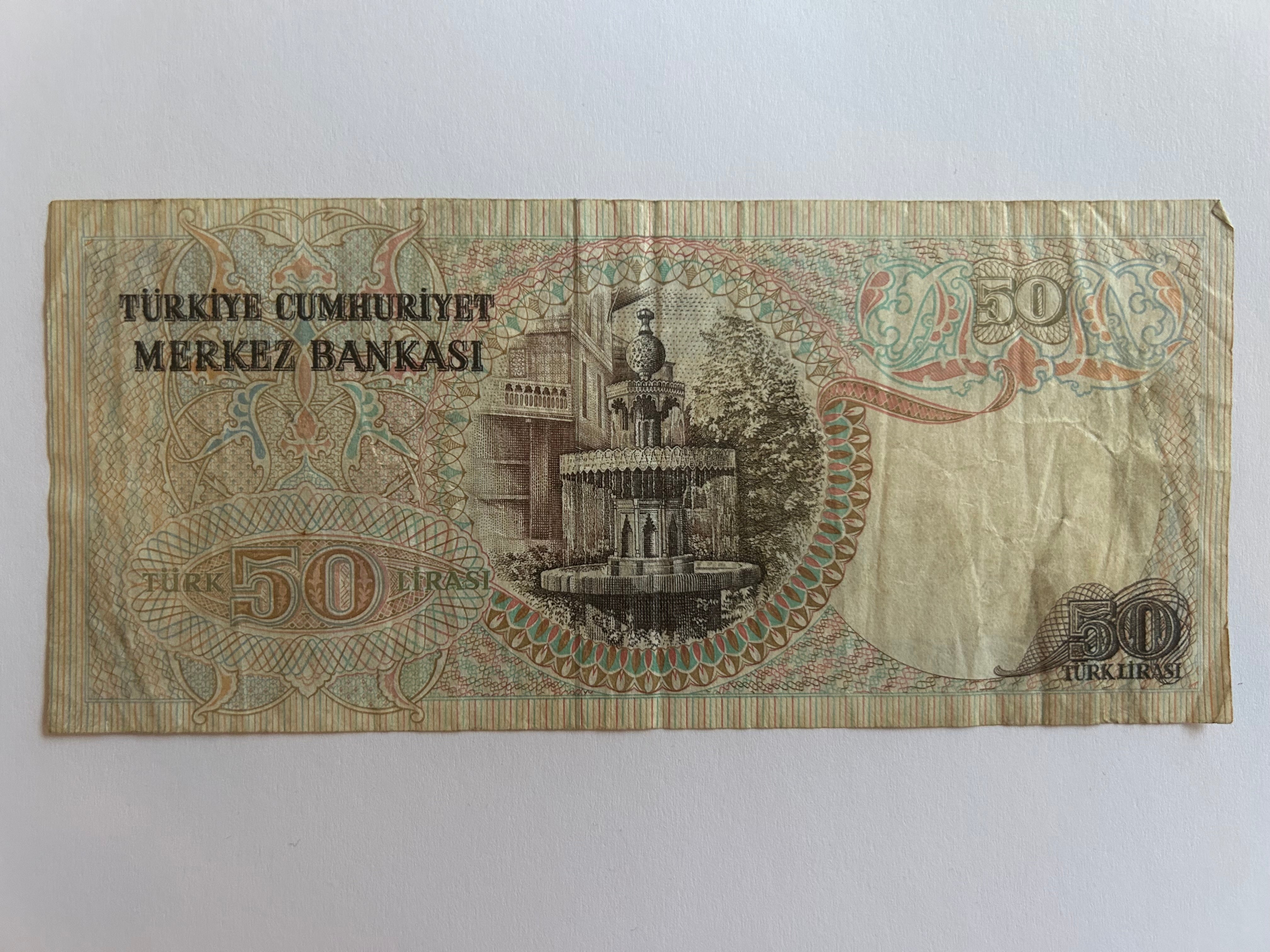 50 Lira Turkey 1970