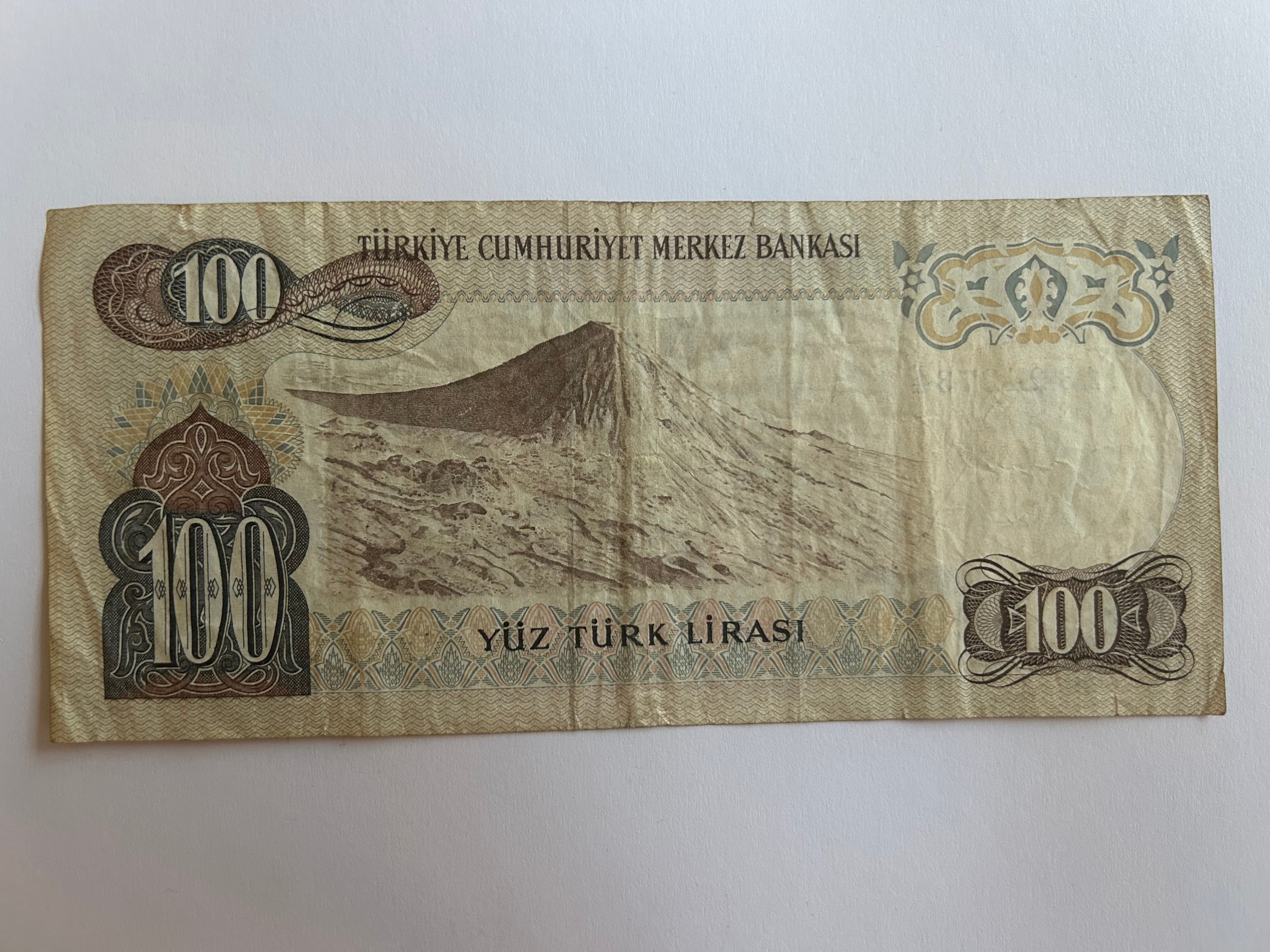 100 Lira Turkey 1970