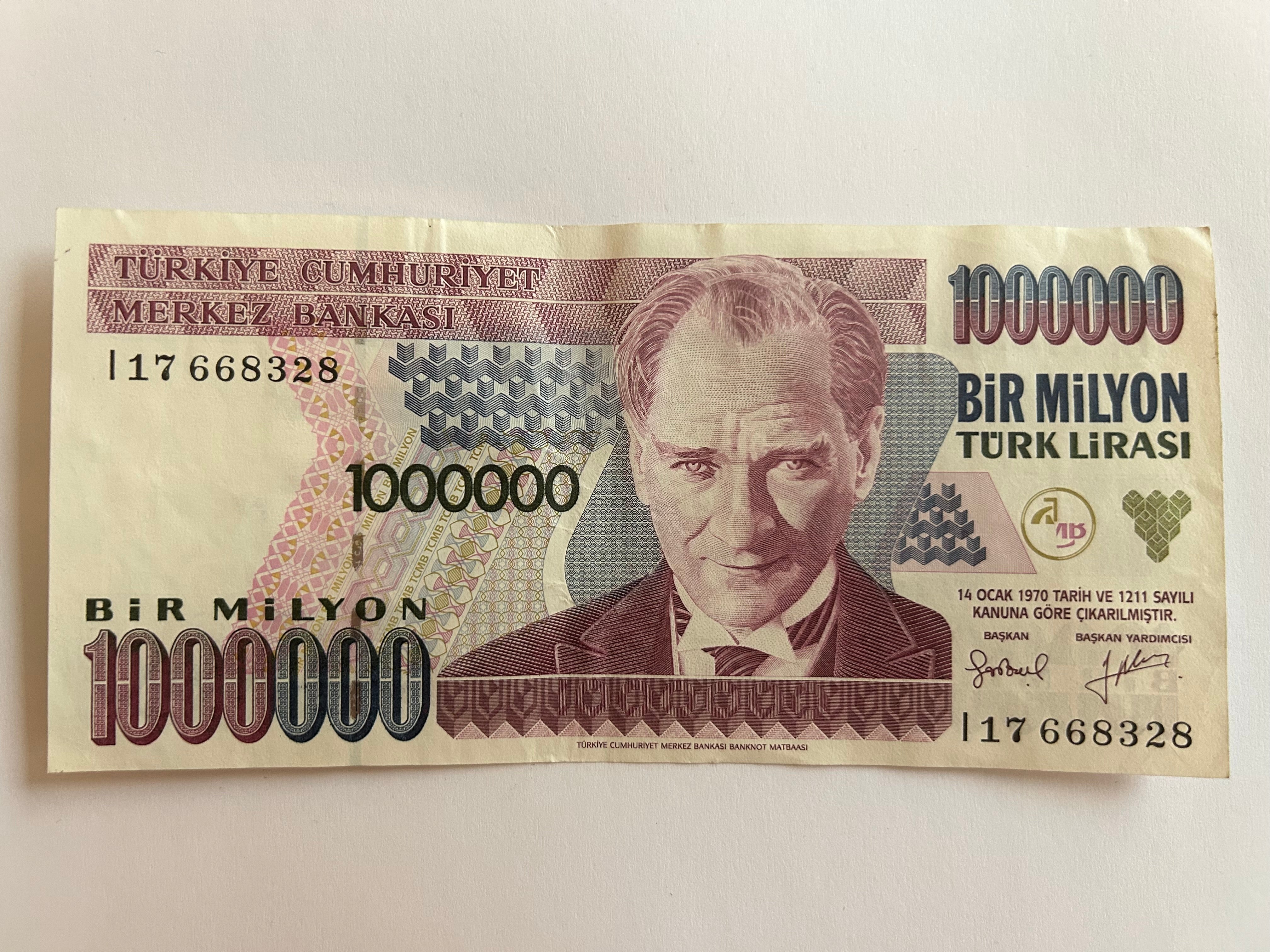 1.000.000 Lira Turkey