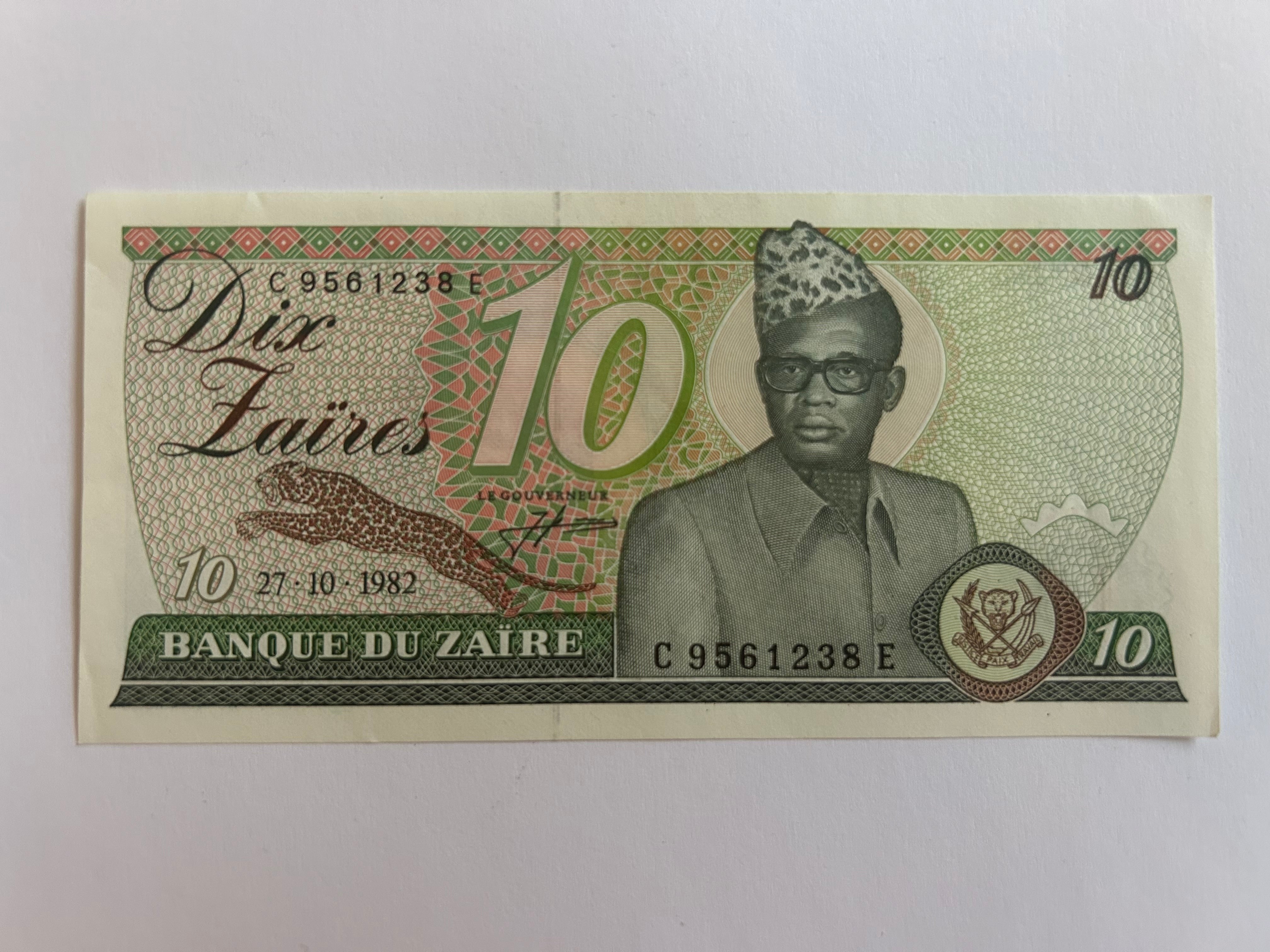 10 Zaires Zaire 1982