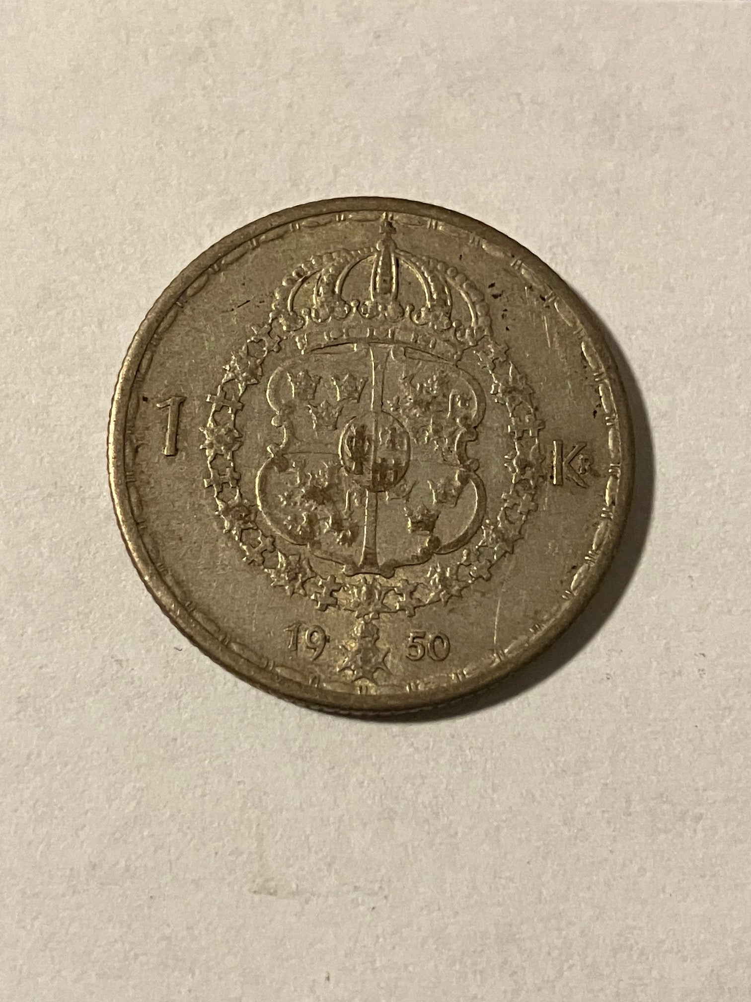 1 Krona 1950 Sweden - Silver