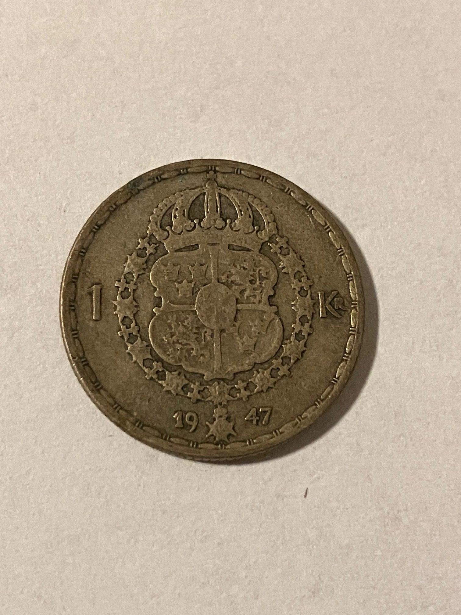 1 Krona 1947 Sweden - Silver