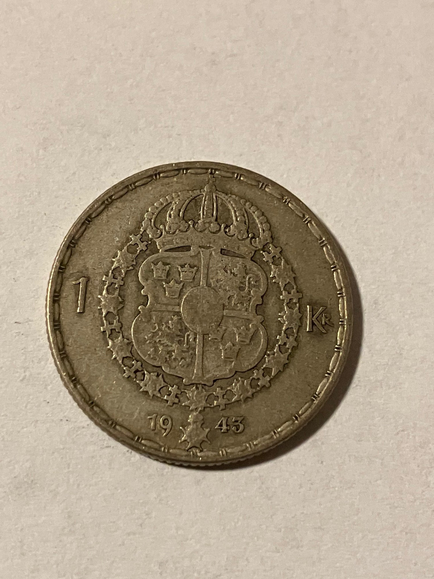 1 Krona 1943 Sweden - Silver