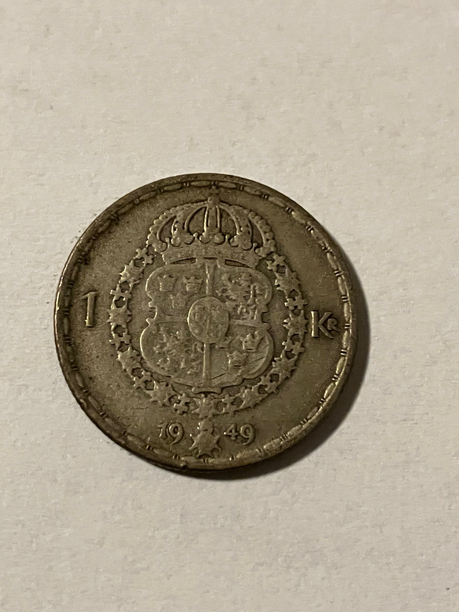 1 Krona 1949 Sweden - Silver