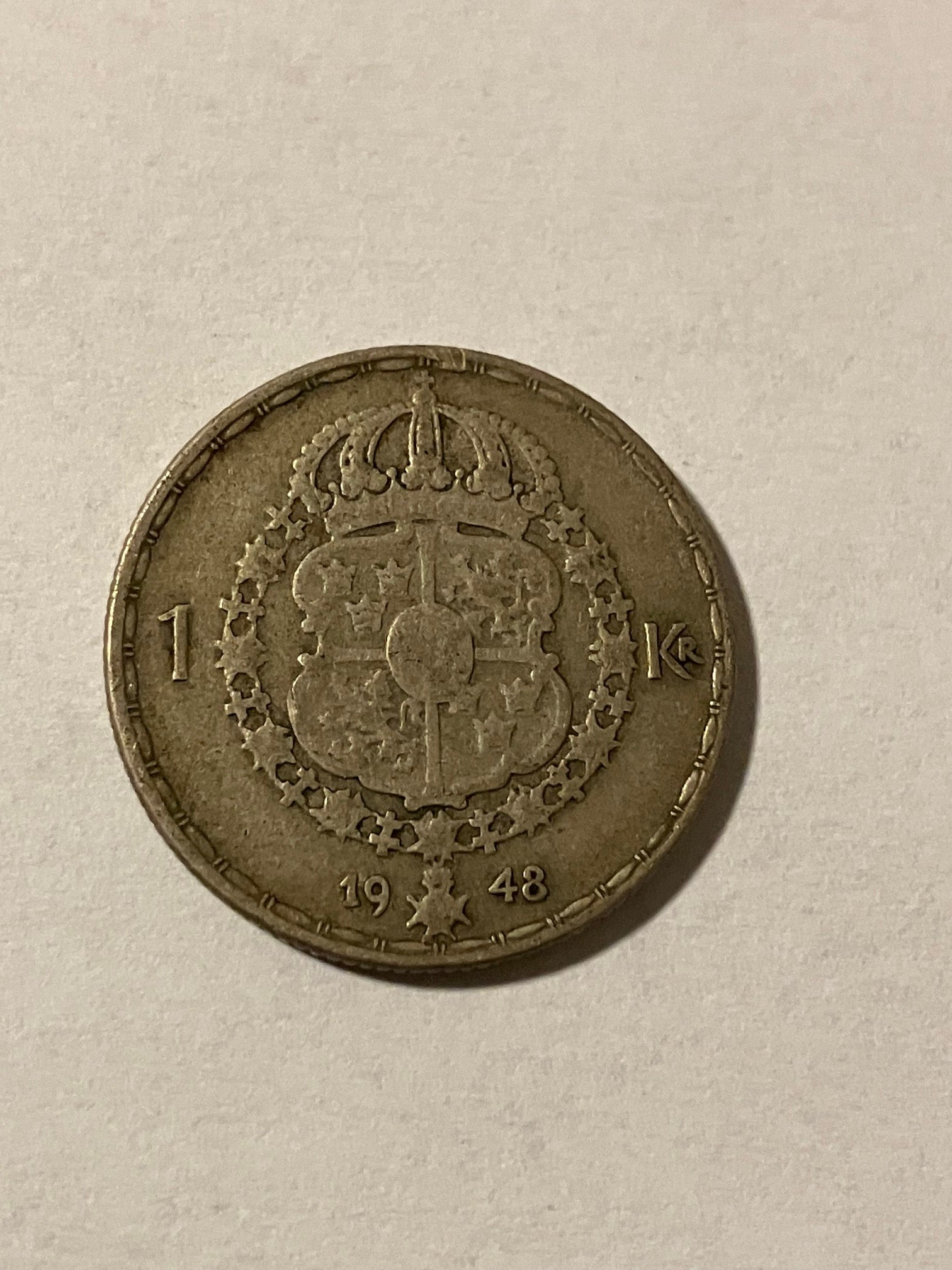 1 Krona 1948 Sweden - Silver