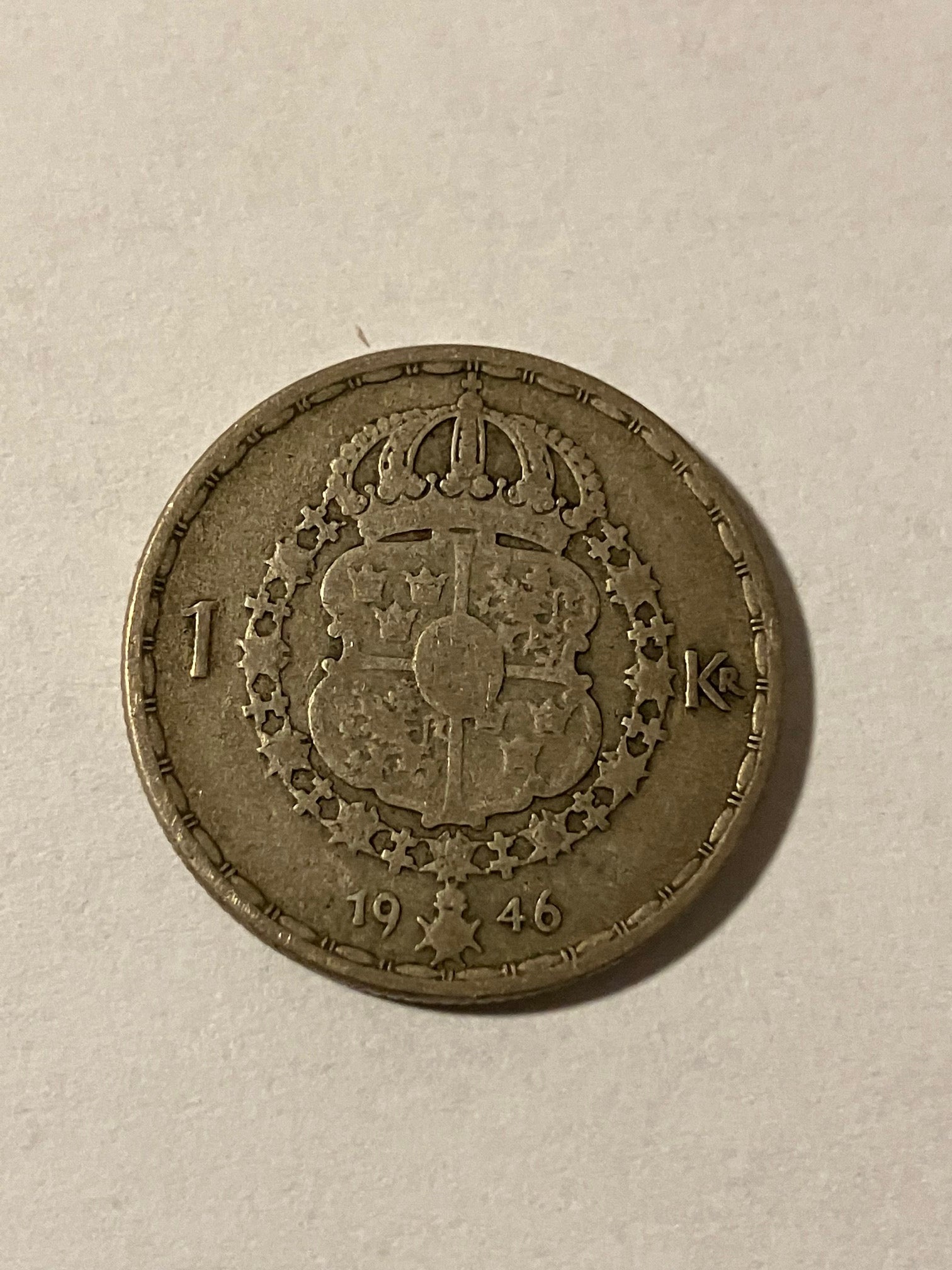 1 Krona 1946 Sweden - Silver