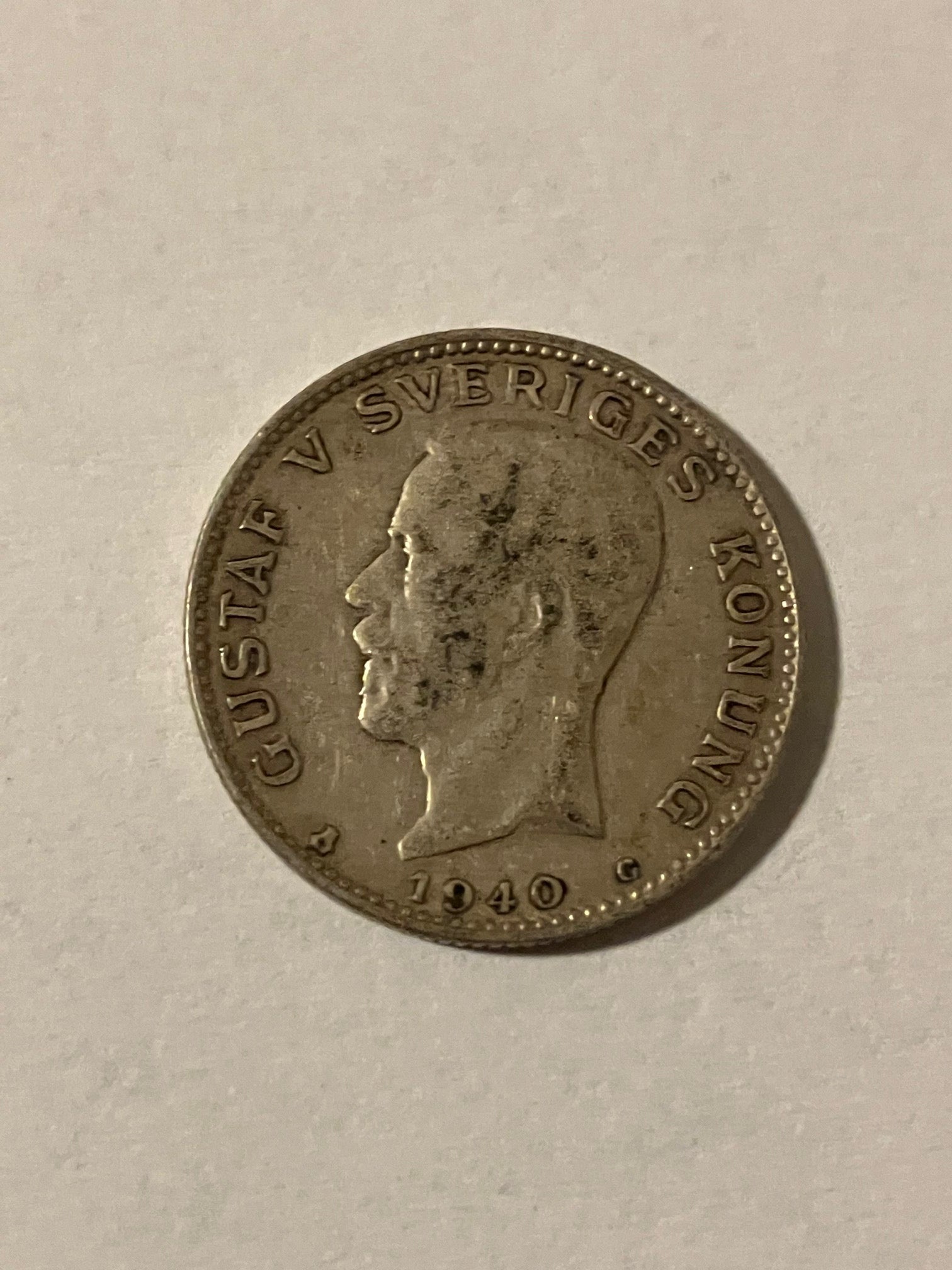 1 Krona 1940 Sweden - Silver