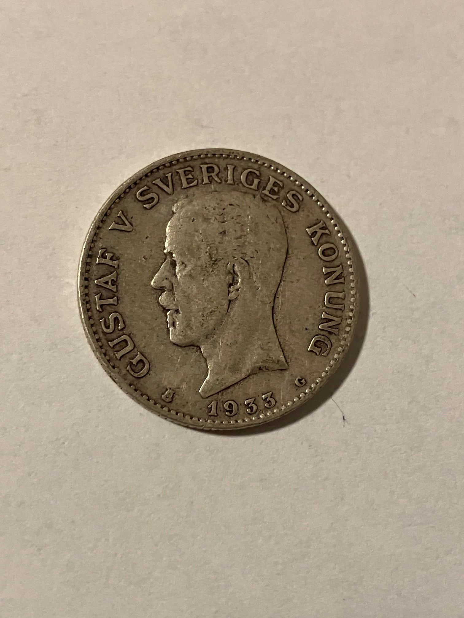 1 Krona 1933 Sweden - Silver
