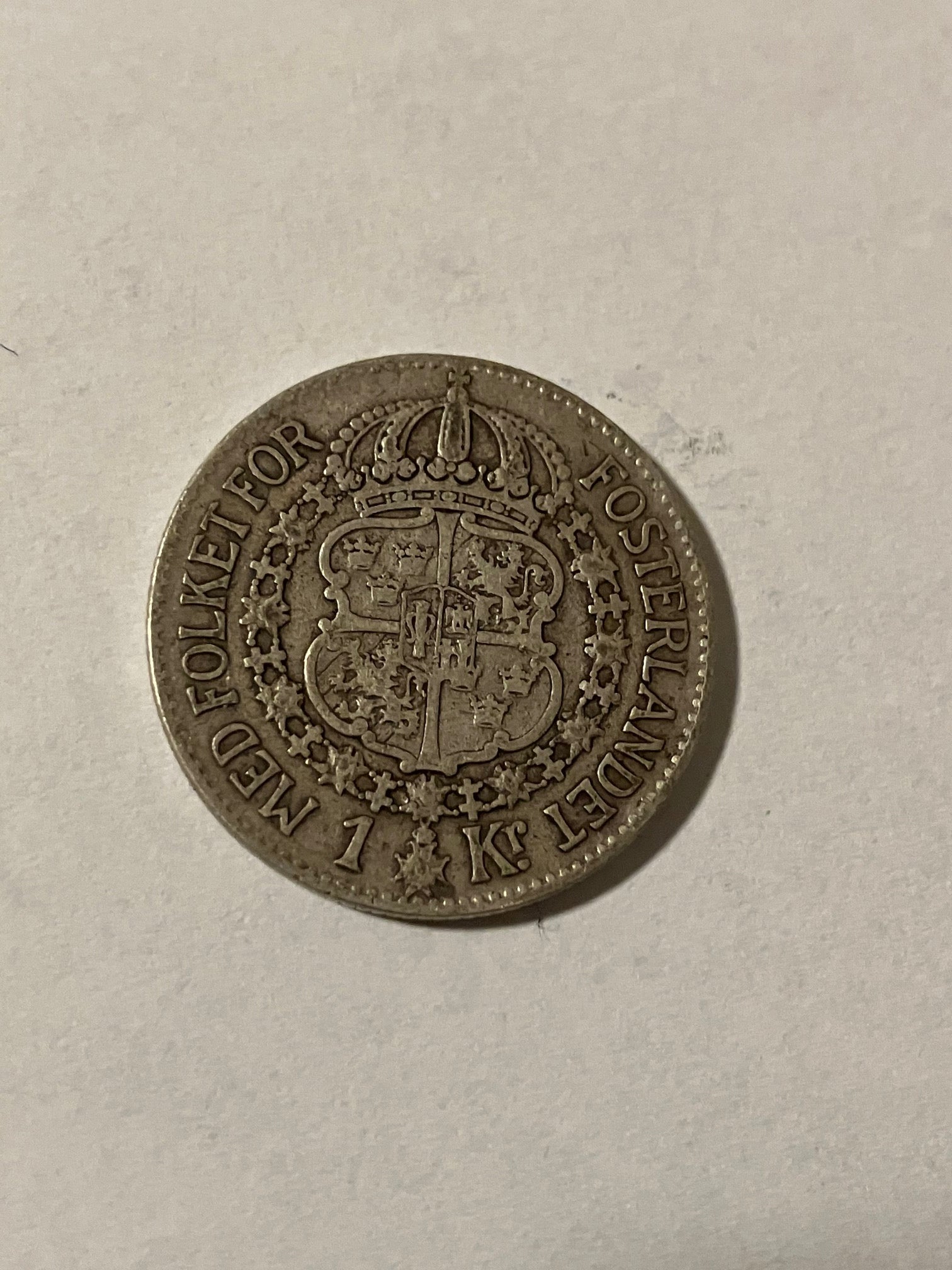 1 Krona 1933 Sweden - Silver