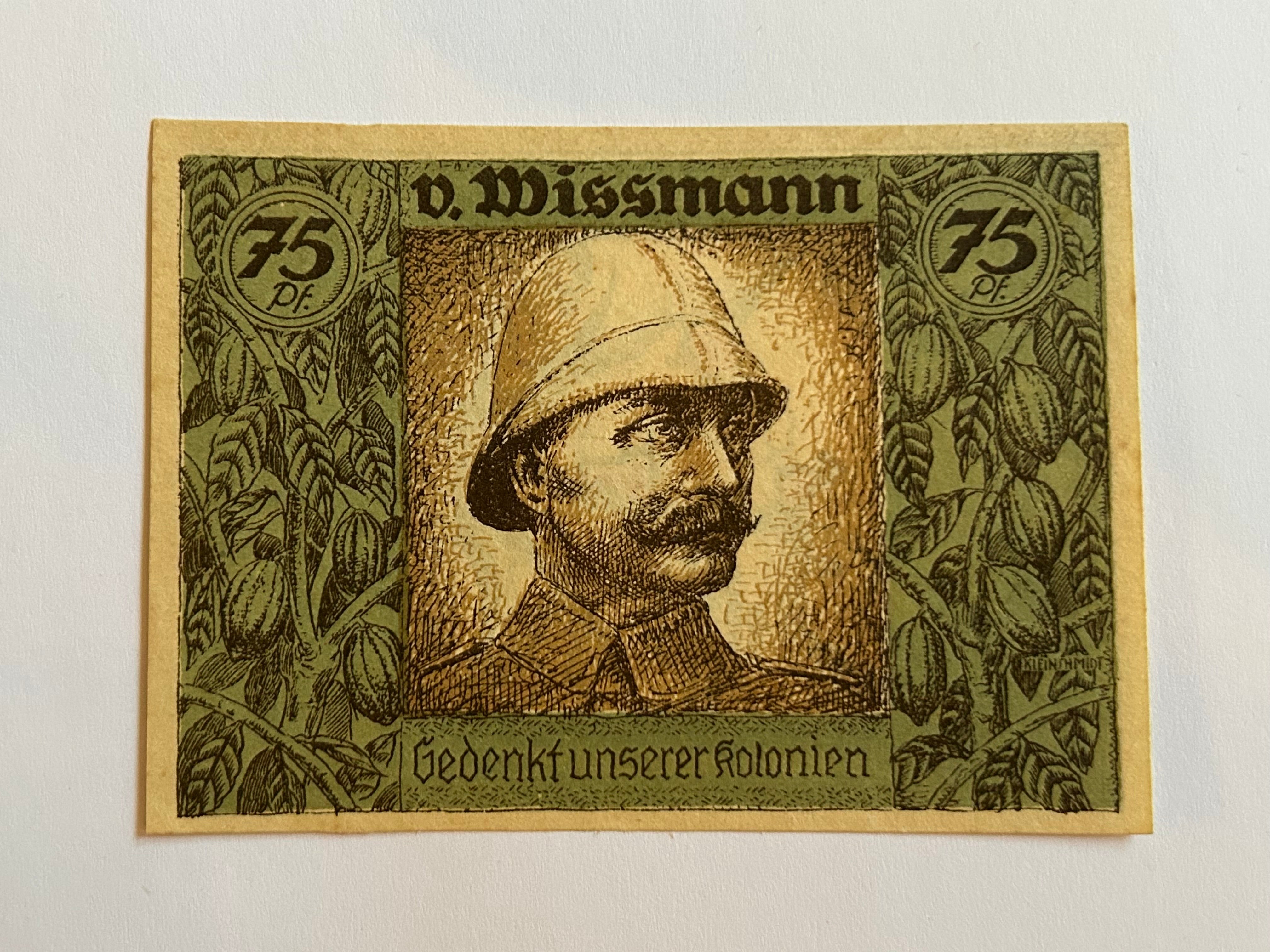 75 Pfennig, Deutsch- Hanseatischer Kolonialgedenkt Carl Woermann