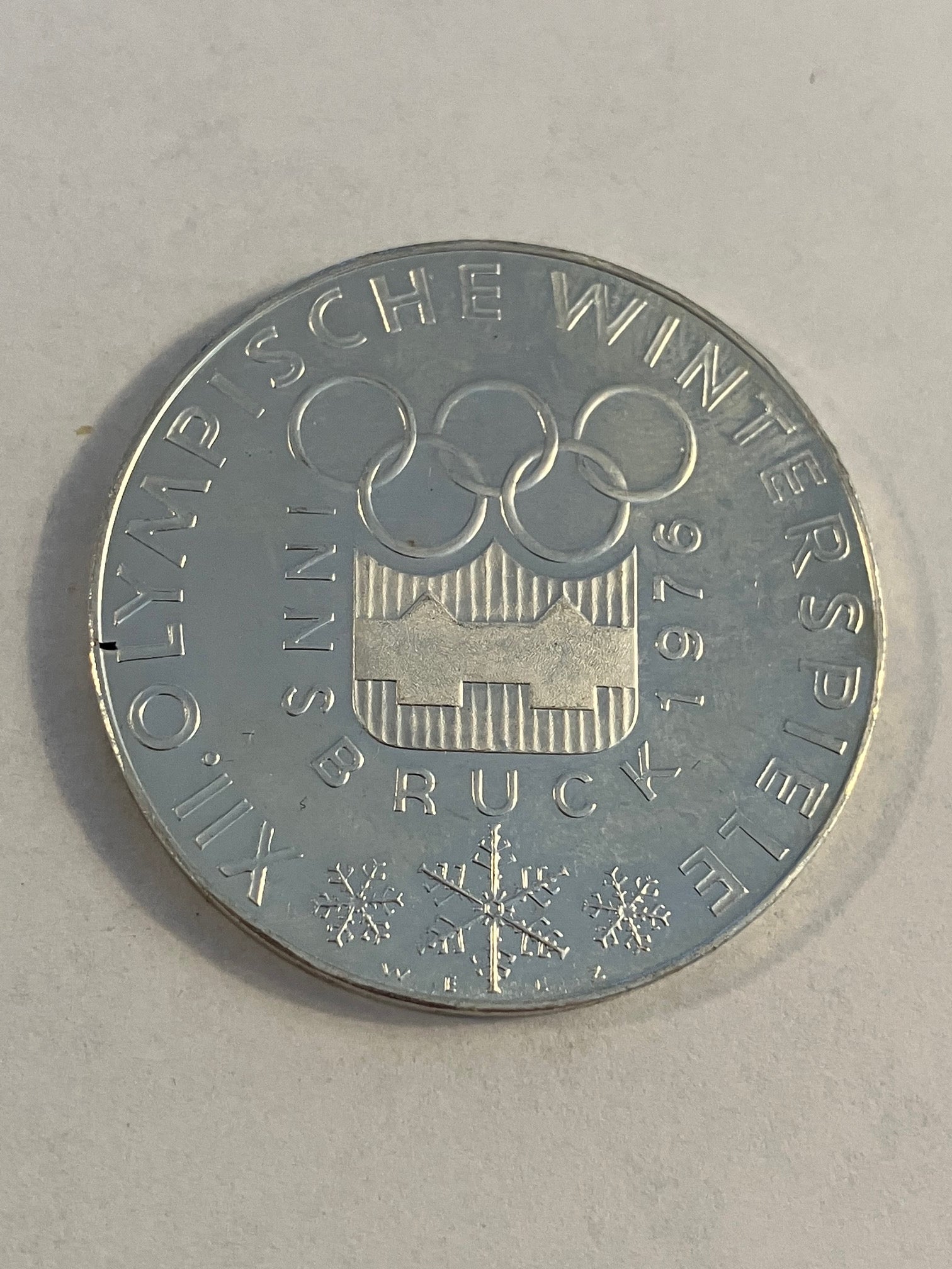 100 Schilling XII Winter Olympics 1976 Austria