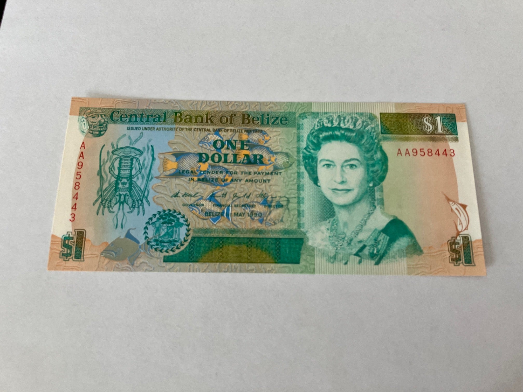 1 Dollar Belize 1990