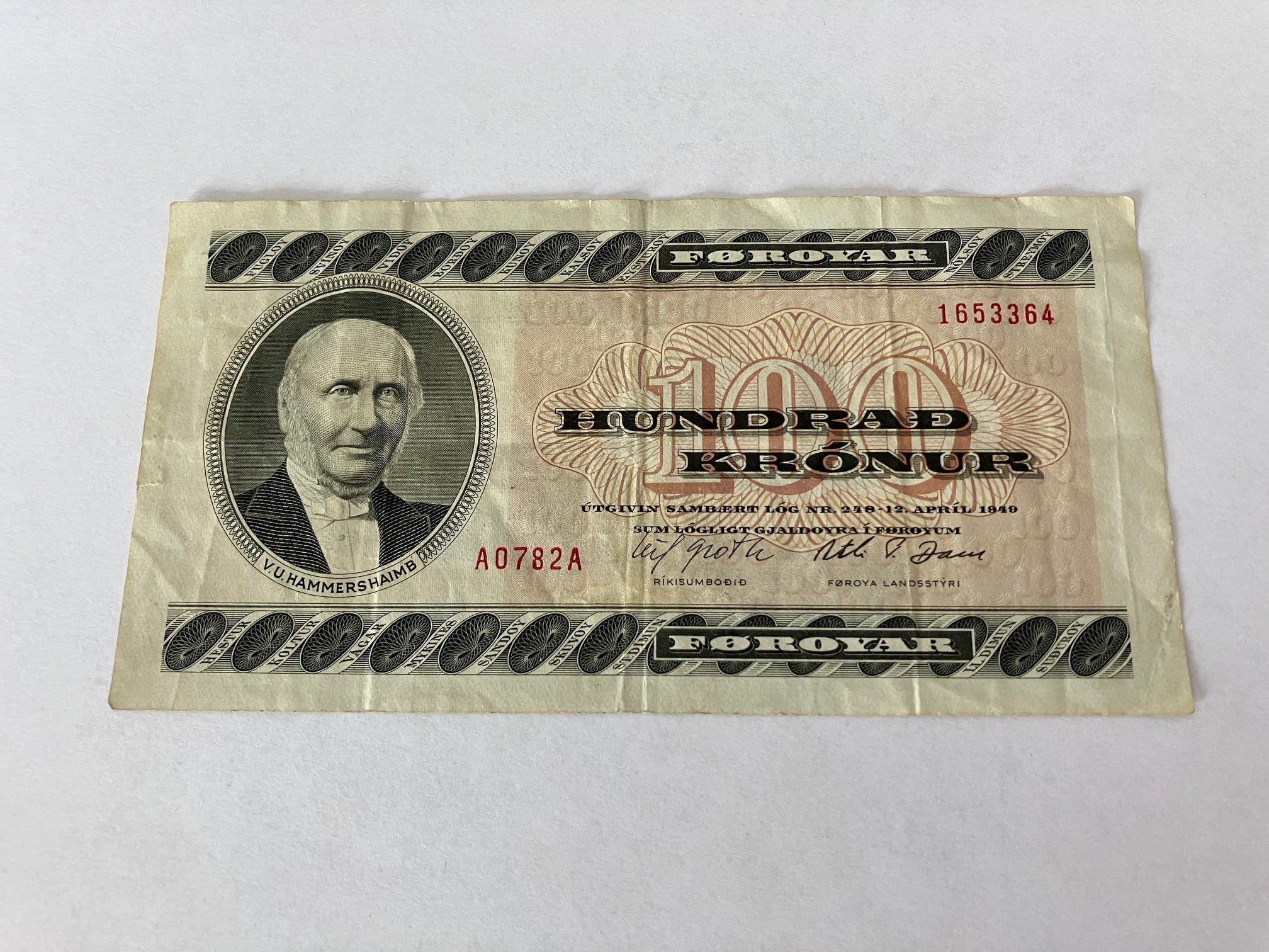 100 Kronur Færøerne 1978