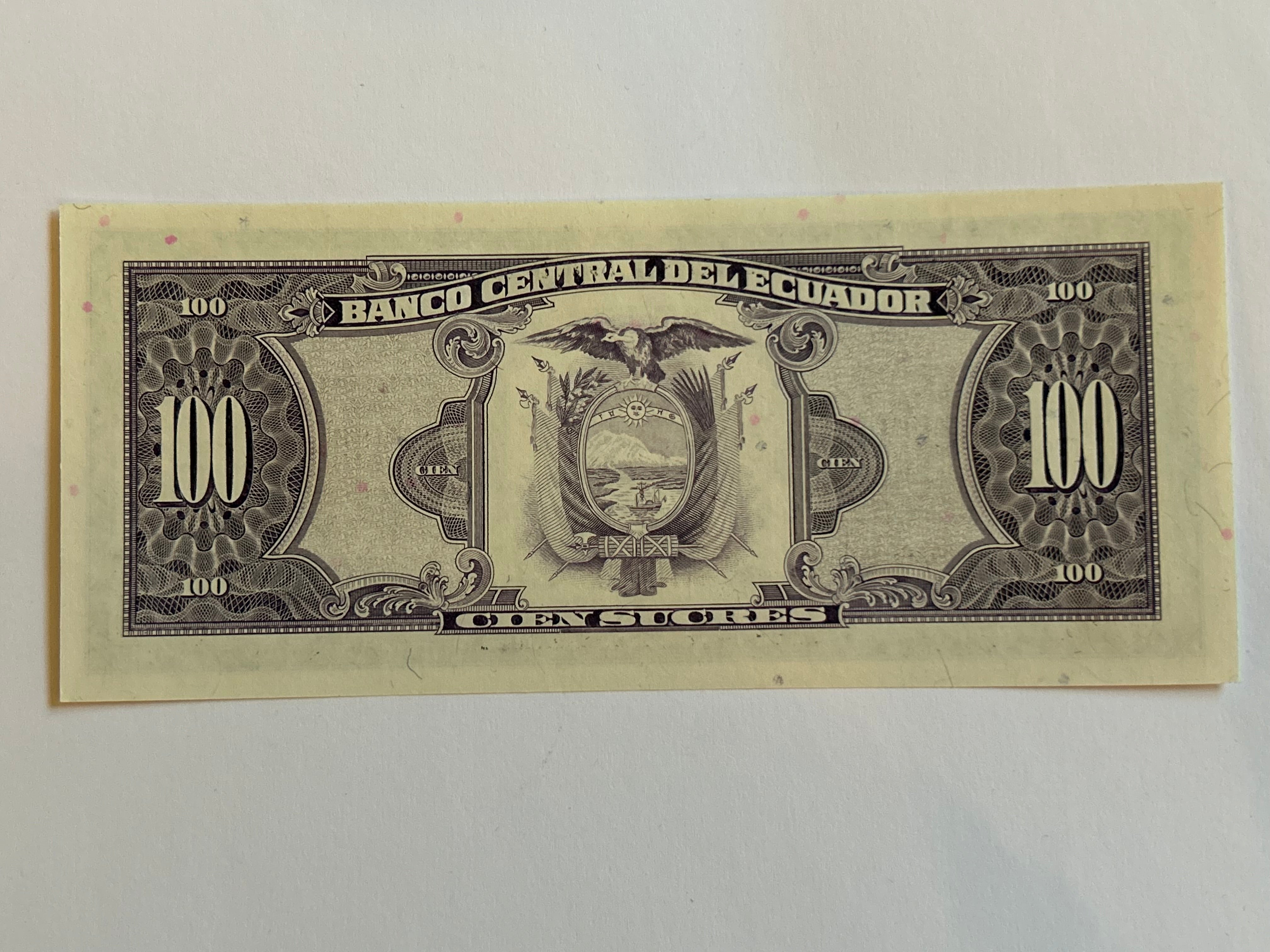 100 Sucres Ecuador 1988
