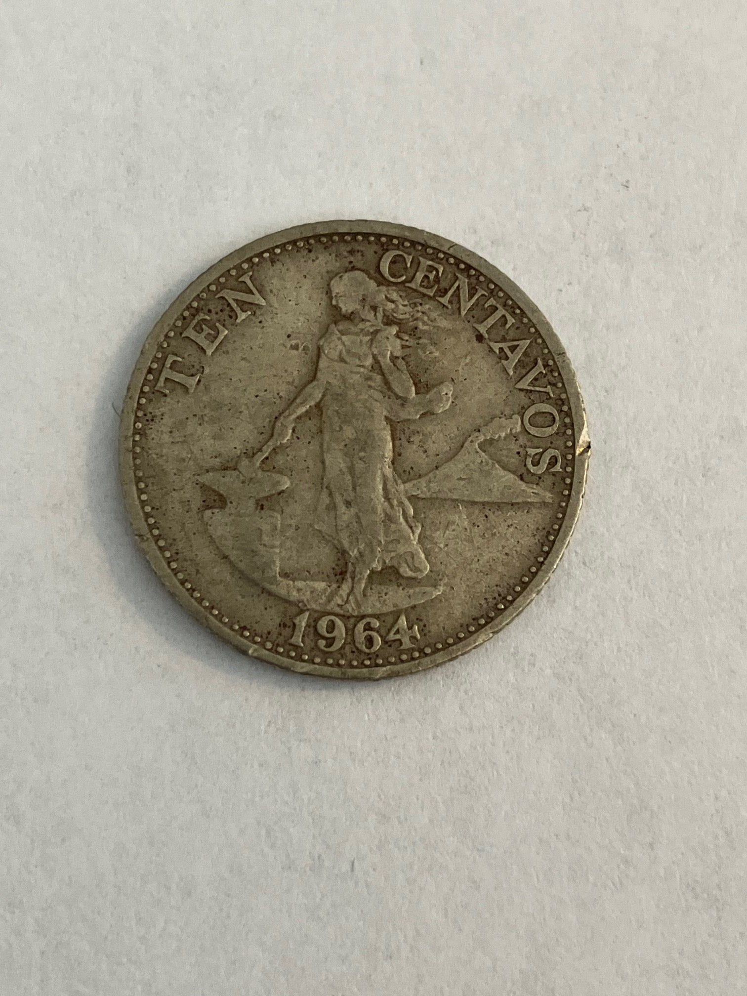 Ten Centavos Philippines 1964