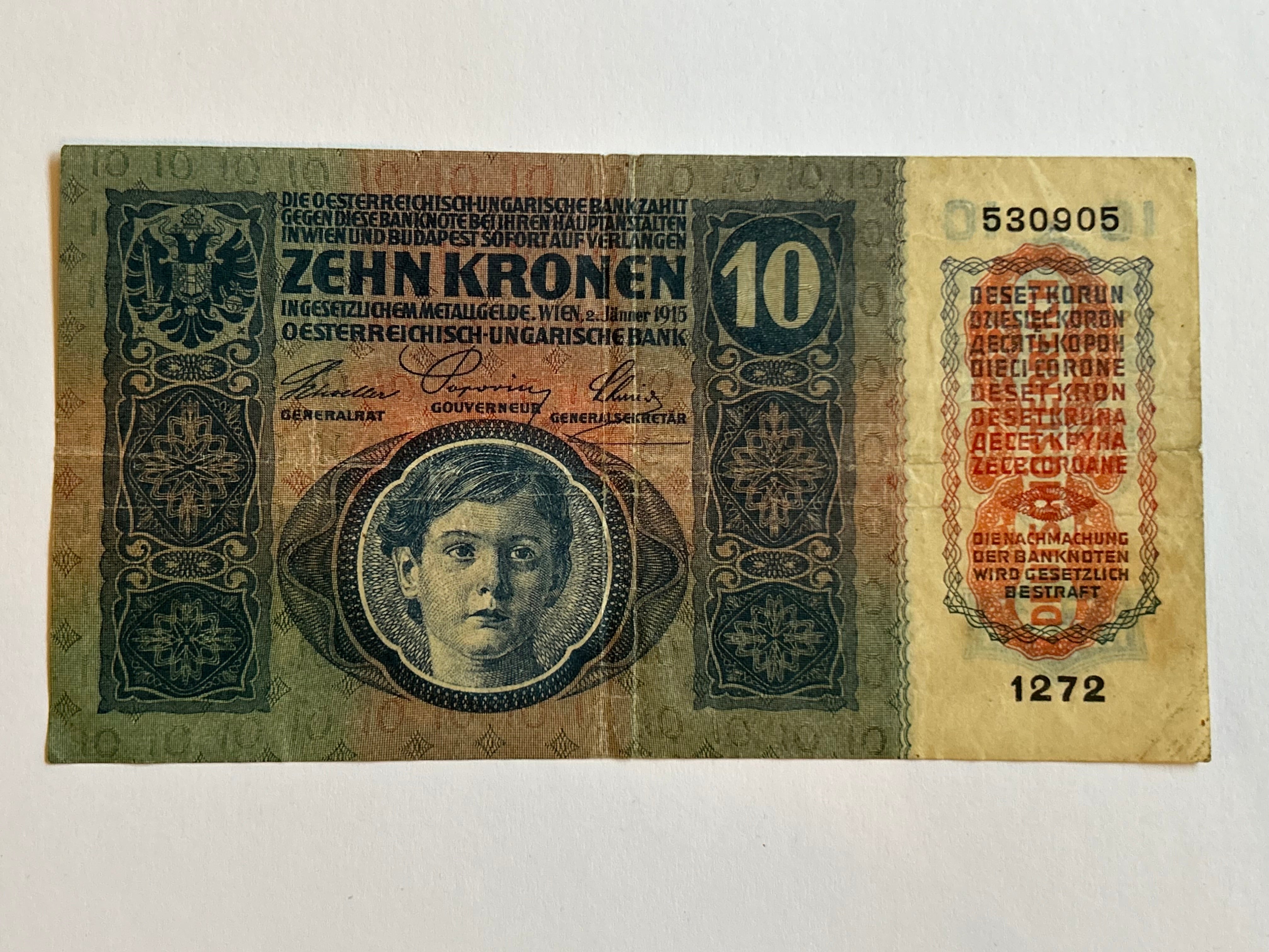10 Kronen Austria Hungary 1915