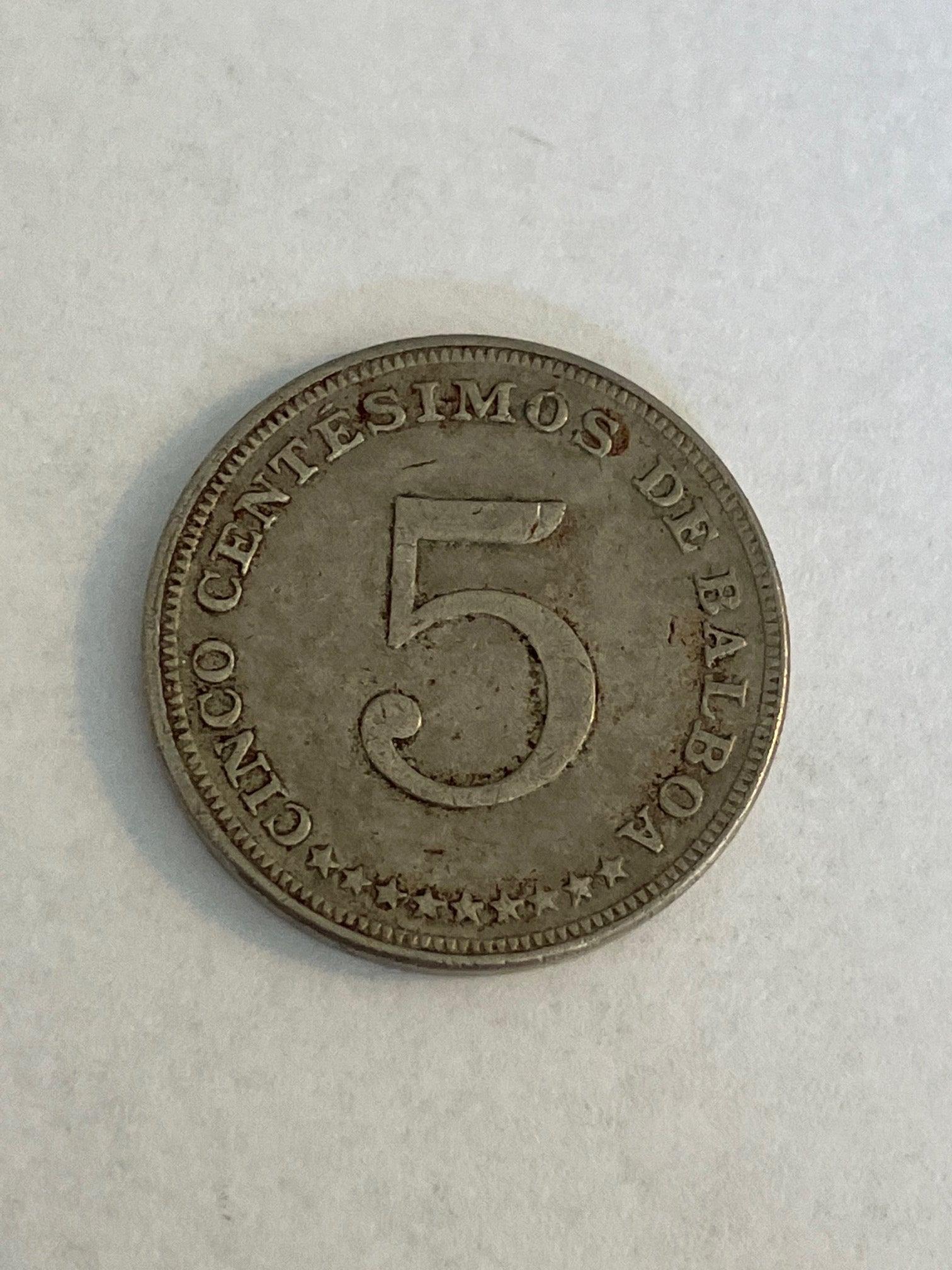 5 Centesimos Panama 1973