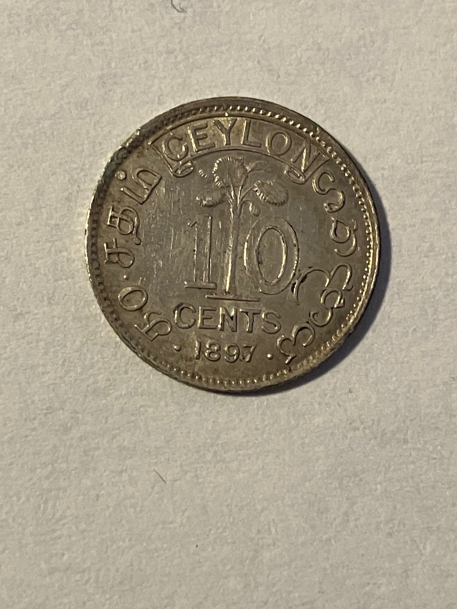 10 Cents Ceylon 1897