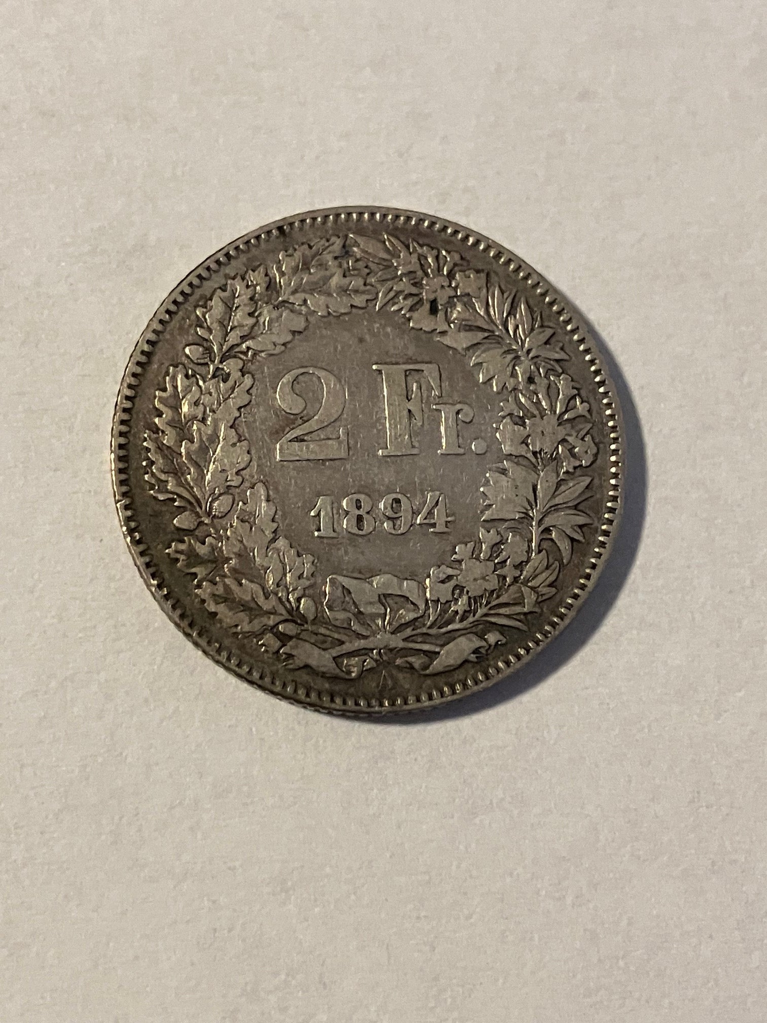 2 Francs Switzerland 1894