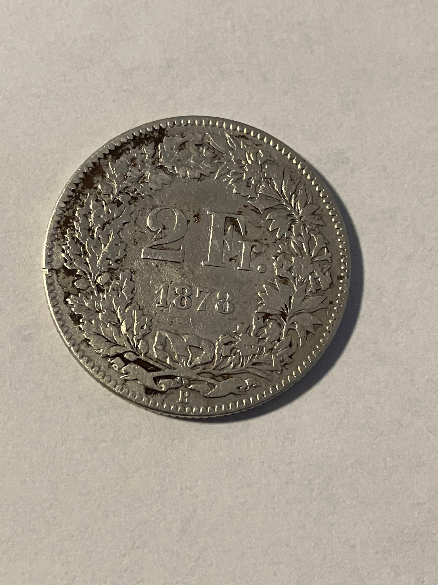 2 Francs Switzerland 1878