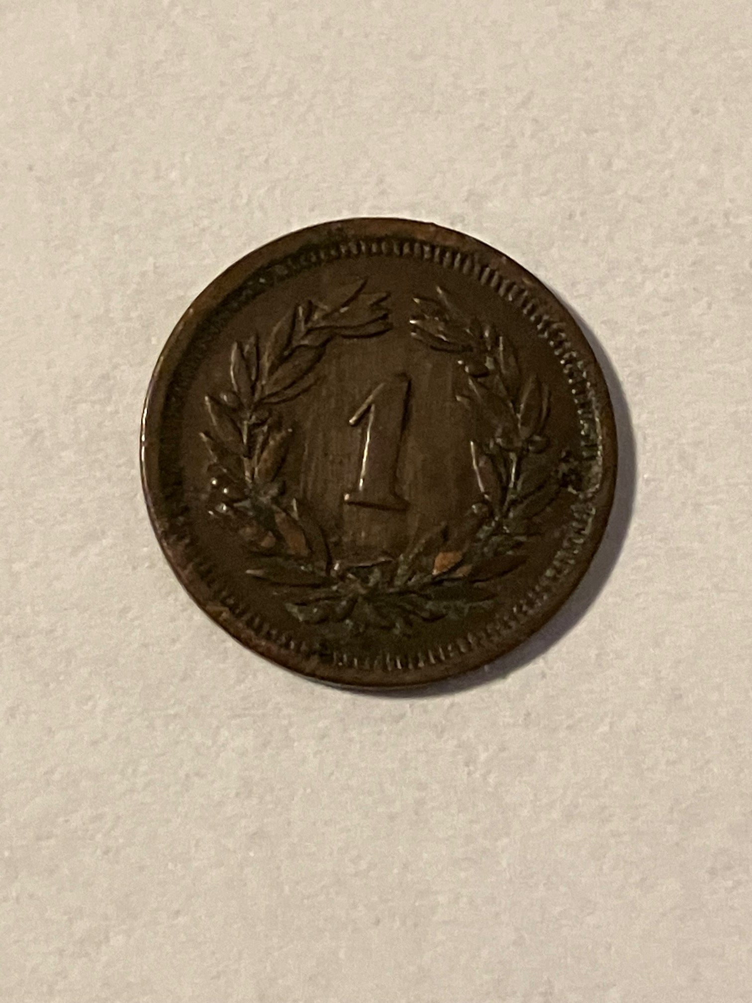 1 Rappen Switzerland 1906