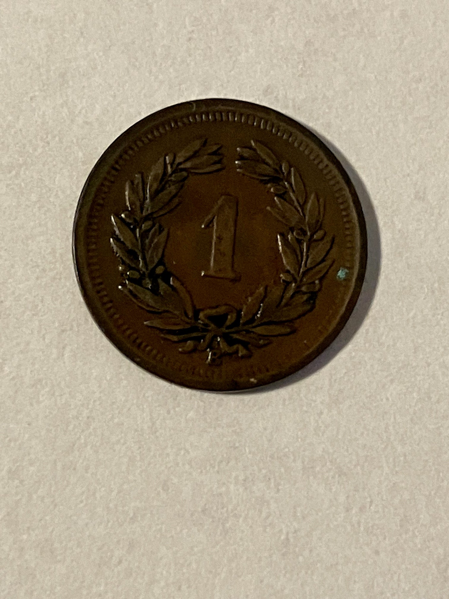 1 Rappen Switzerland 1908