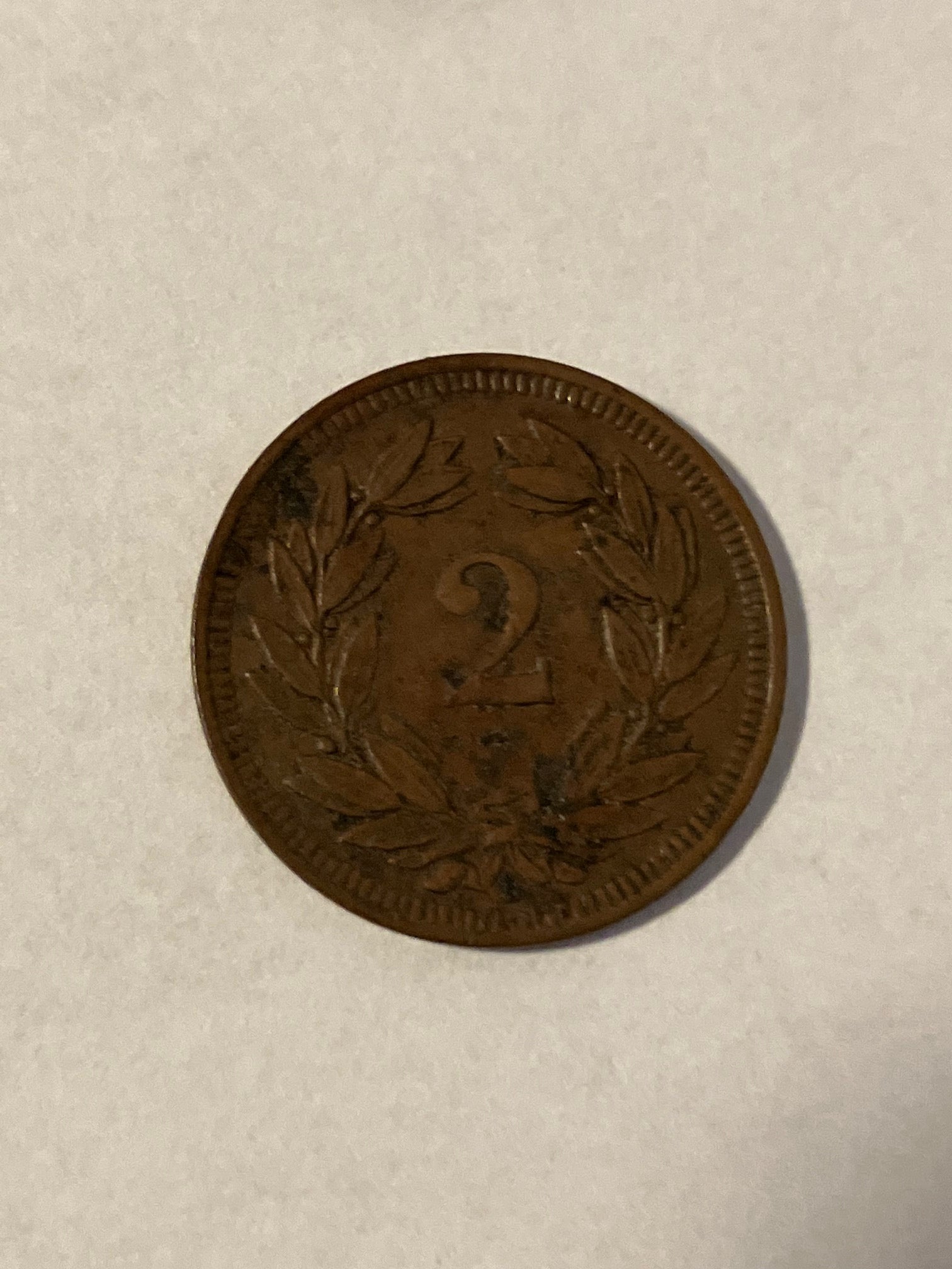 2 Rappen Switzerland 1893
